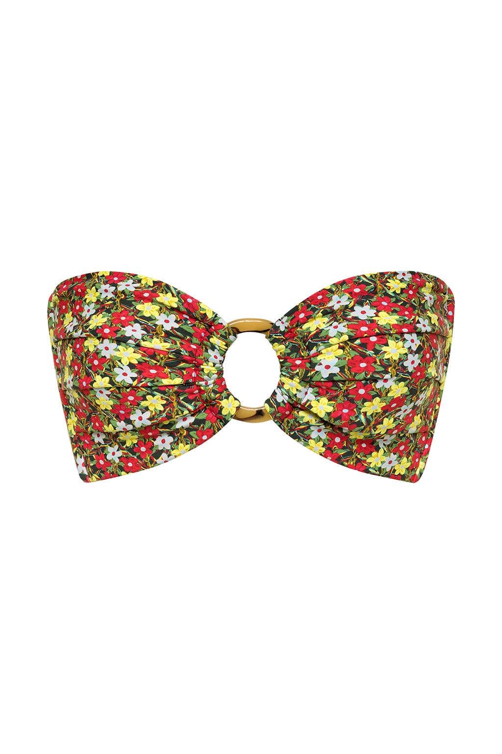 Sienna Floral Tori Ties Bandeau Bikini Top - Image 2