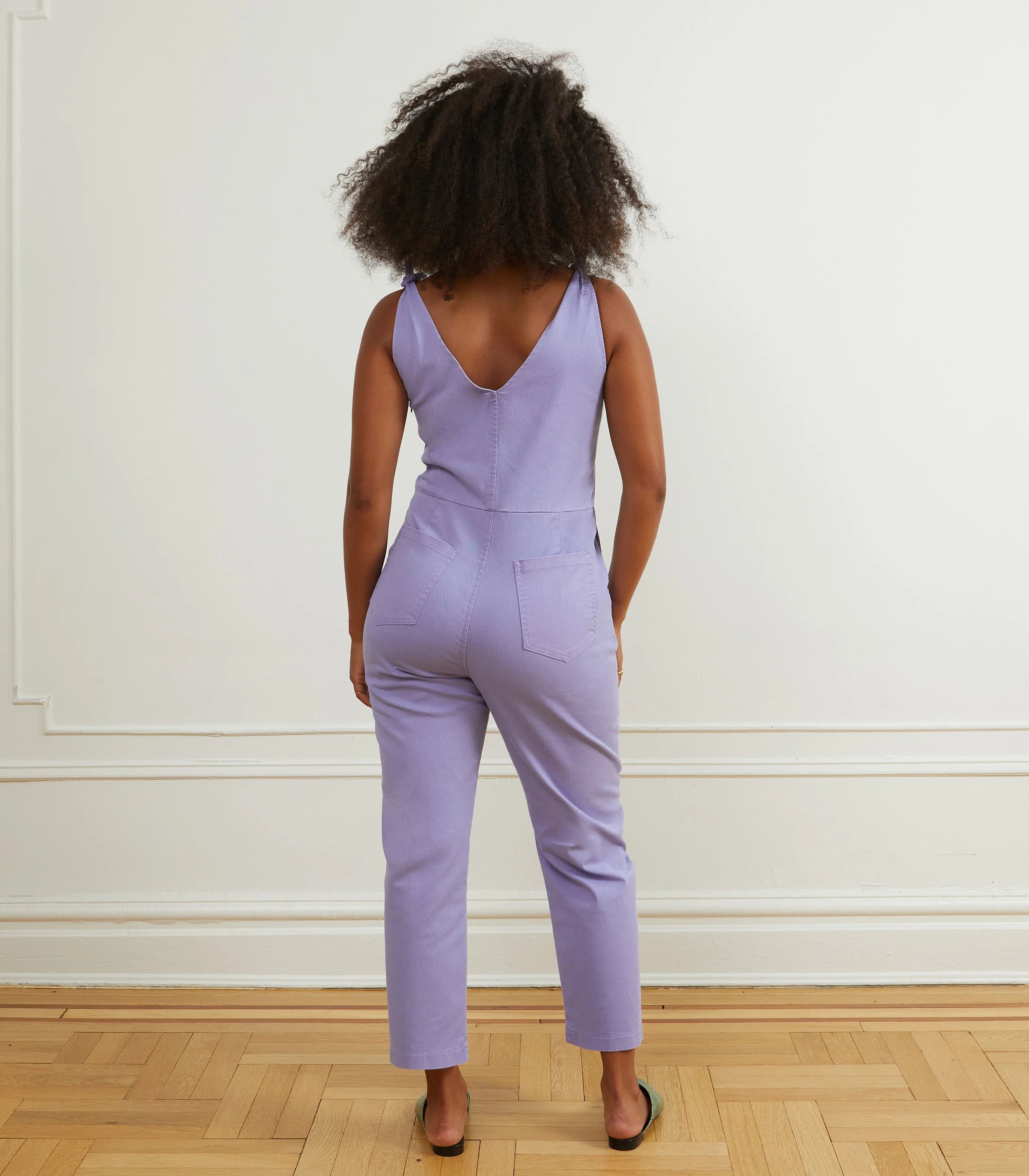 Slate Tie Strap Coveralls - Lilac - Image 2