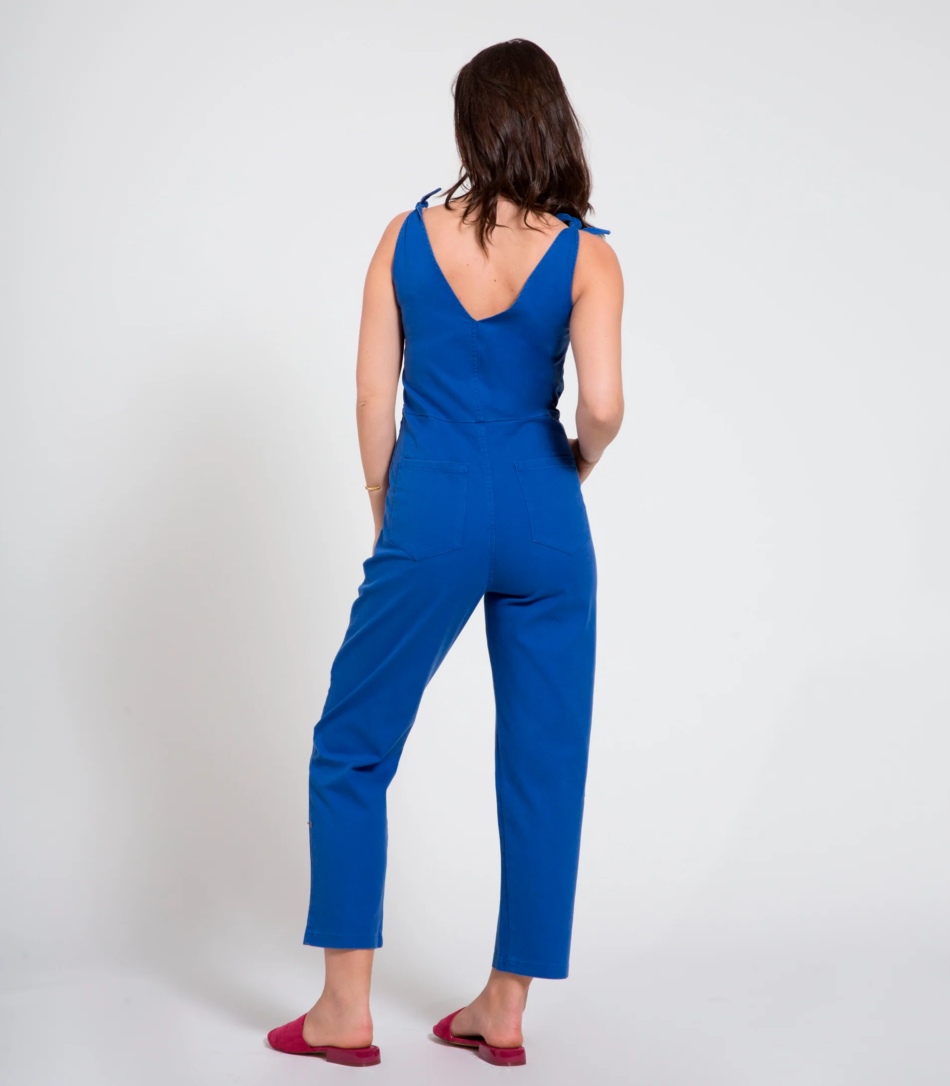 Slate Tie Strap Coveralls - Royal - Image 4