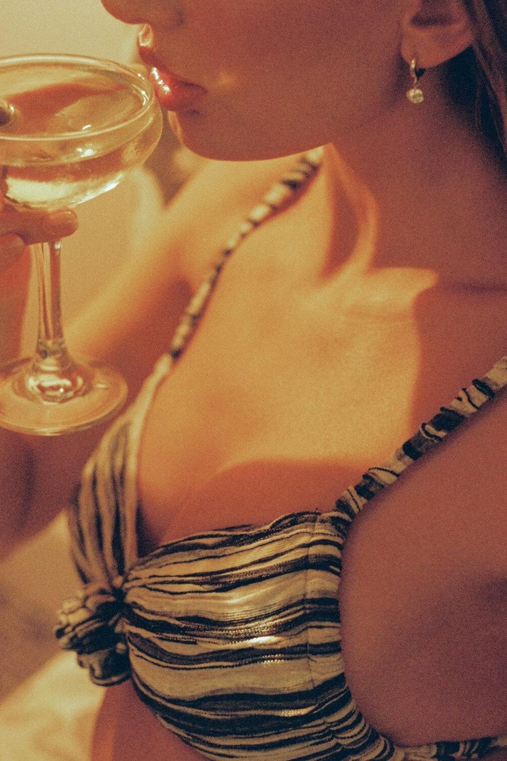Slub Knit Devin Rosa Bikini Top - Image 3