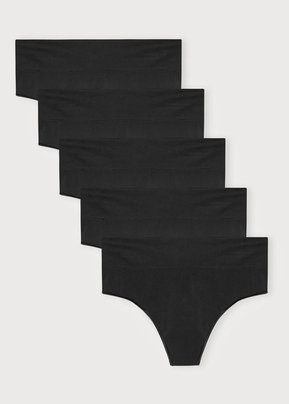 Smooth Thong 5 Pack - Black