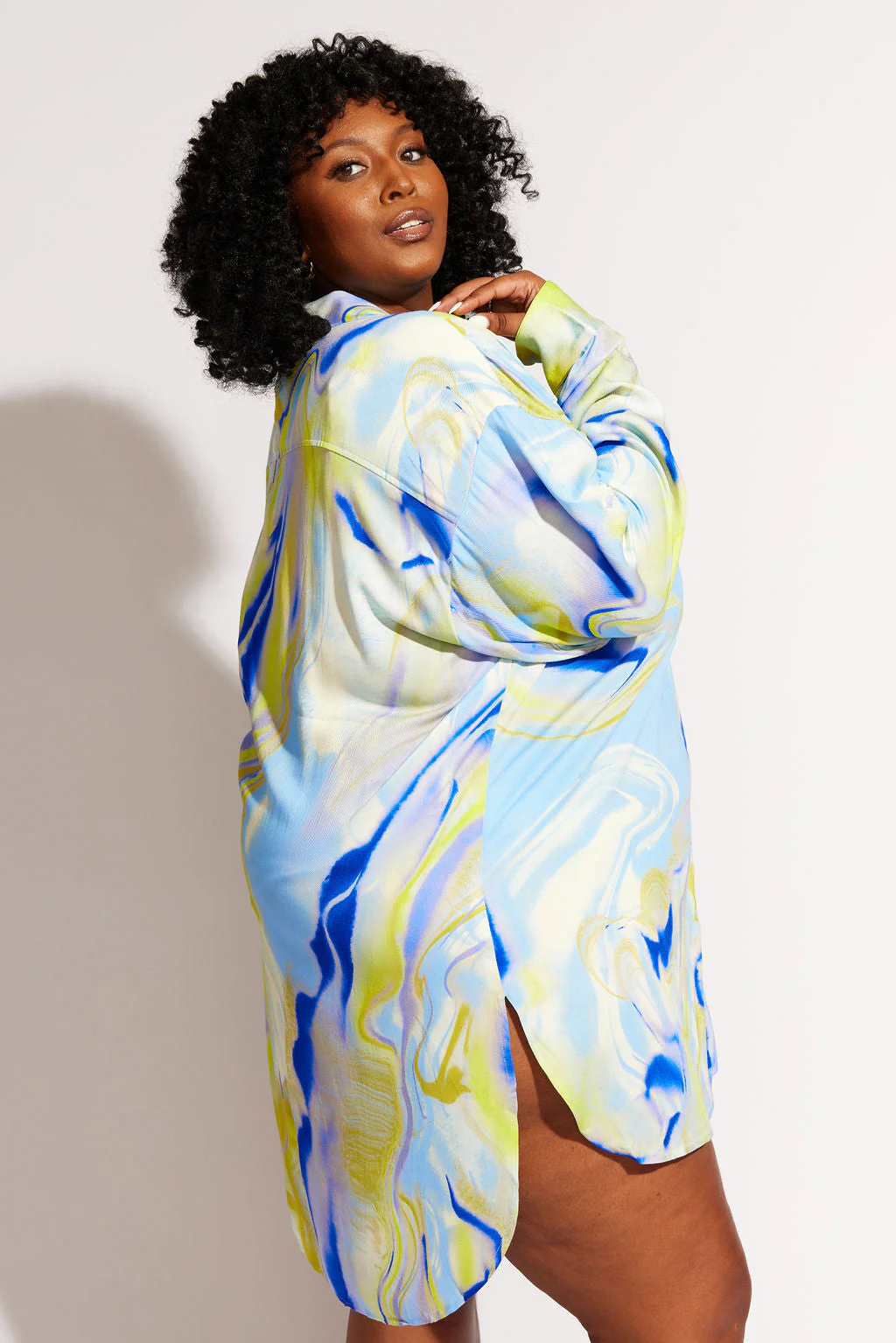 Sol Button-Up Shirt Dress - Geode - Image 10