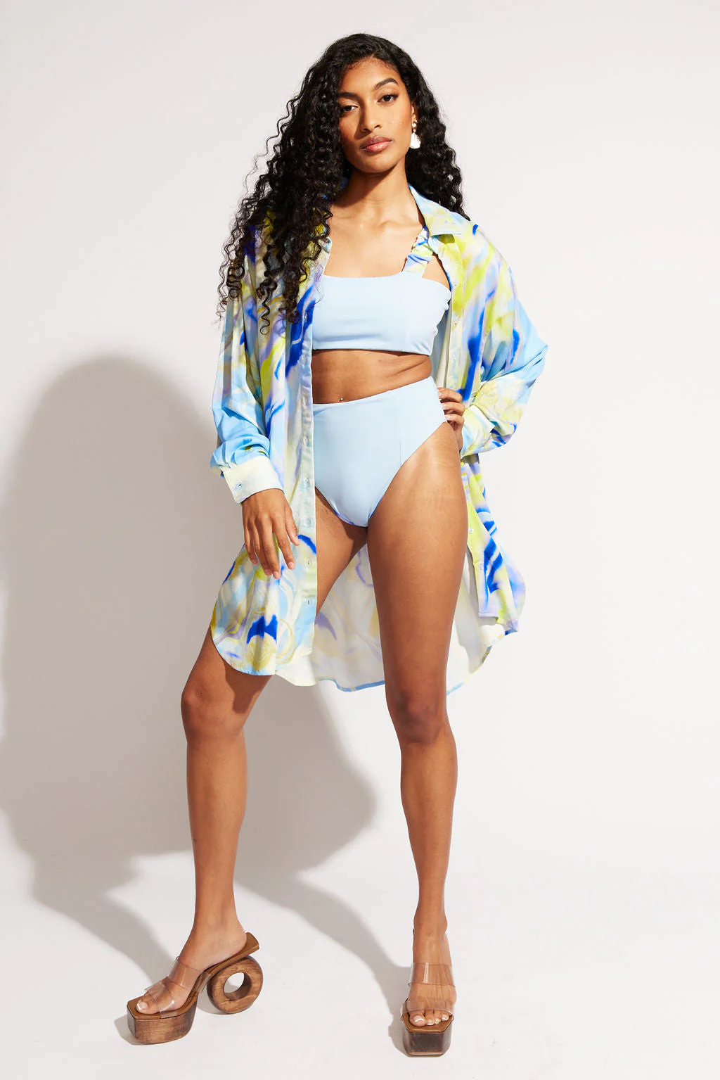 Sol Button-Up Shirt Dress - Geode - Image 3