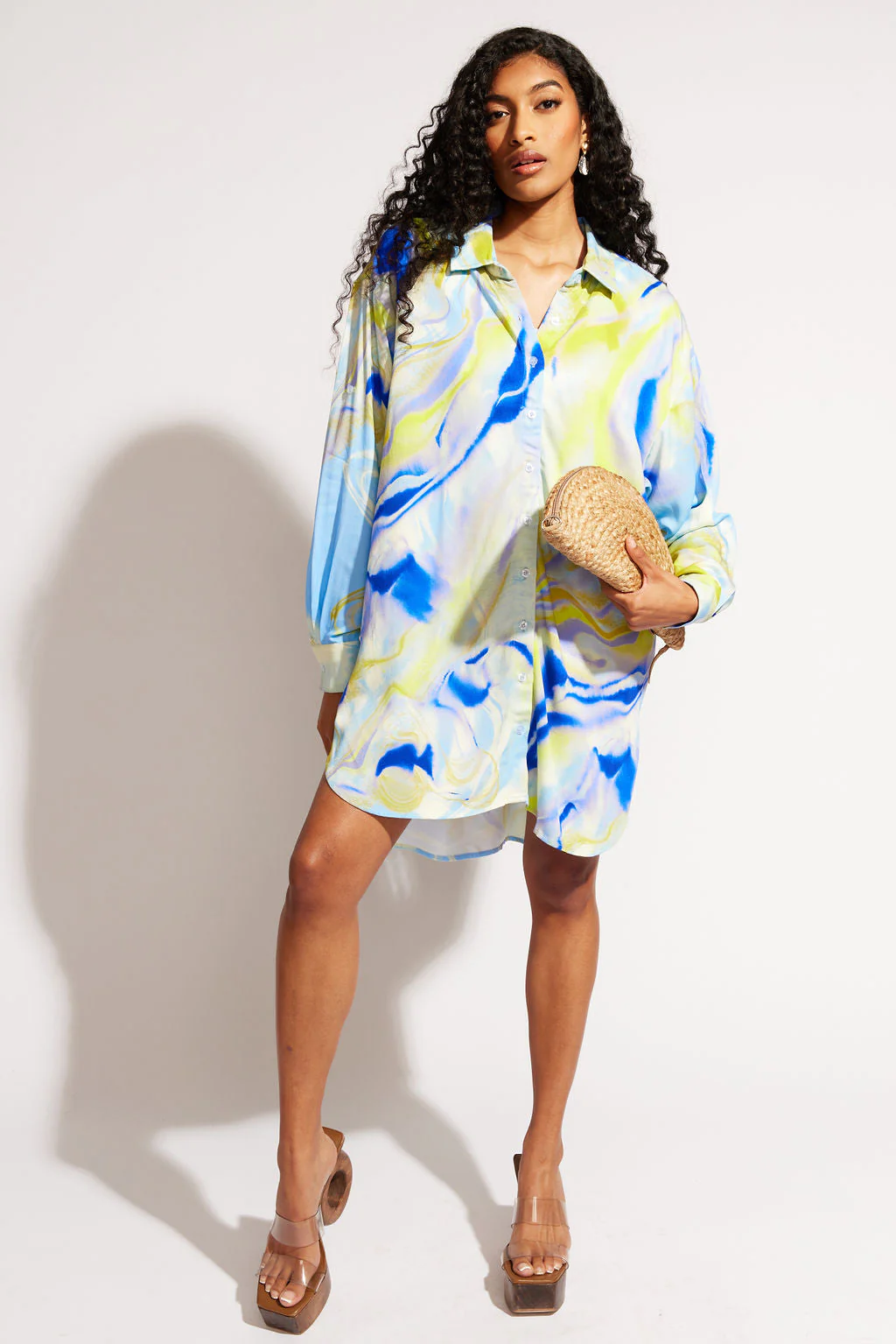 Sol Button-Up Shirt Dress - Geode - Image 4