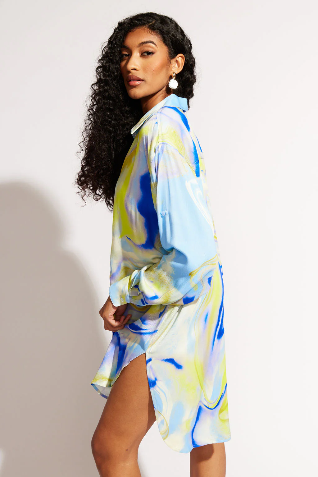 Sol Button-Up Shirt Dress - Geode - Image 5