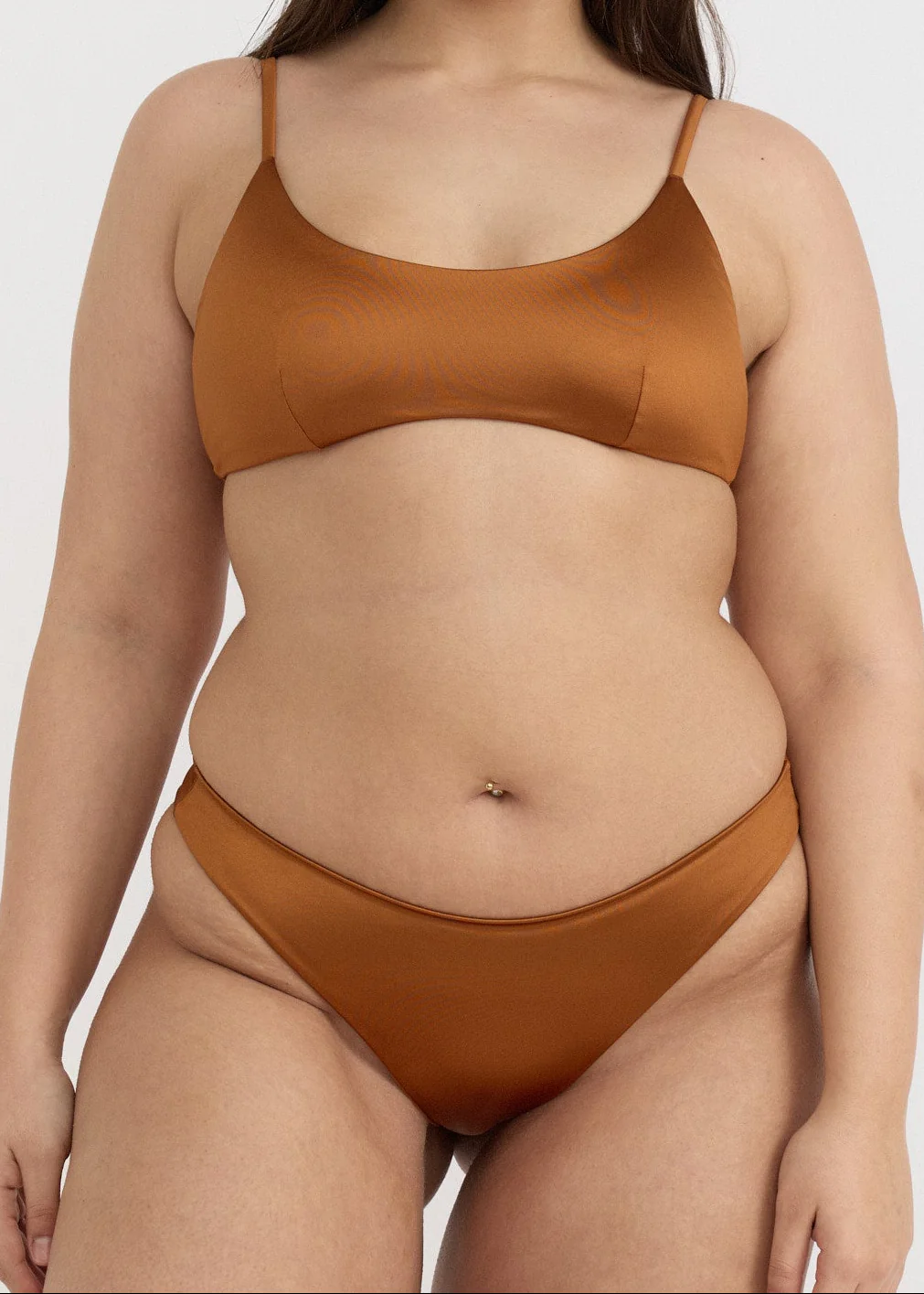 Solar Swim Scoop Neck Bikini Top - Shimmer Coast