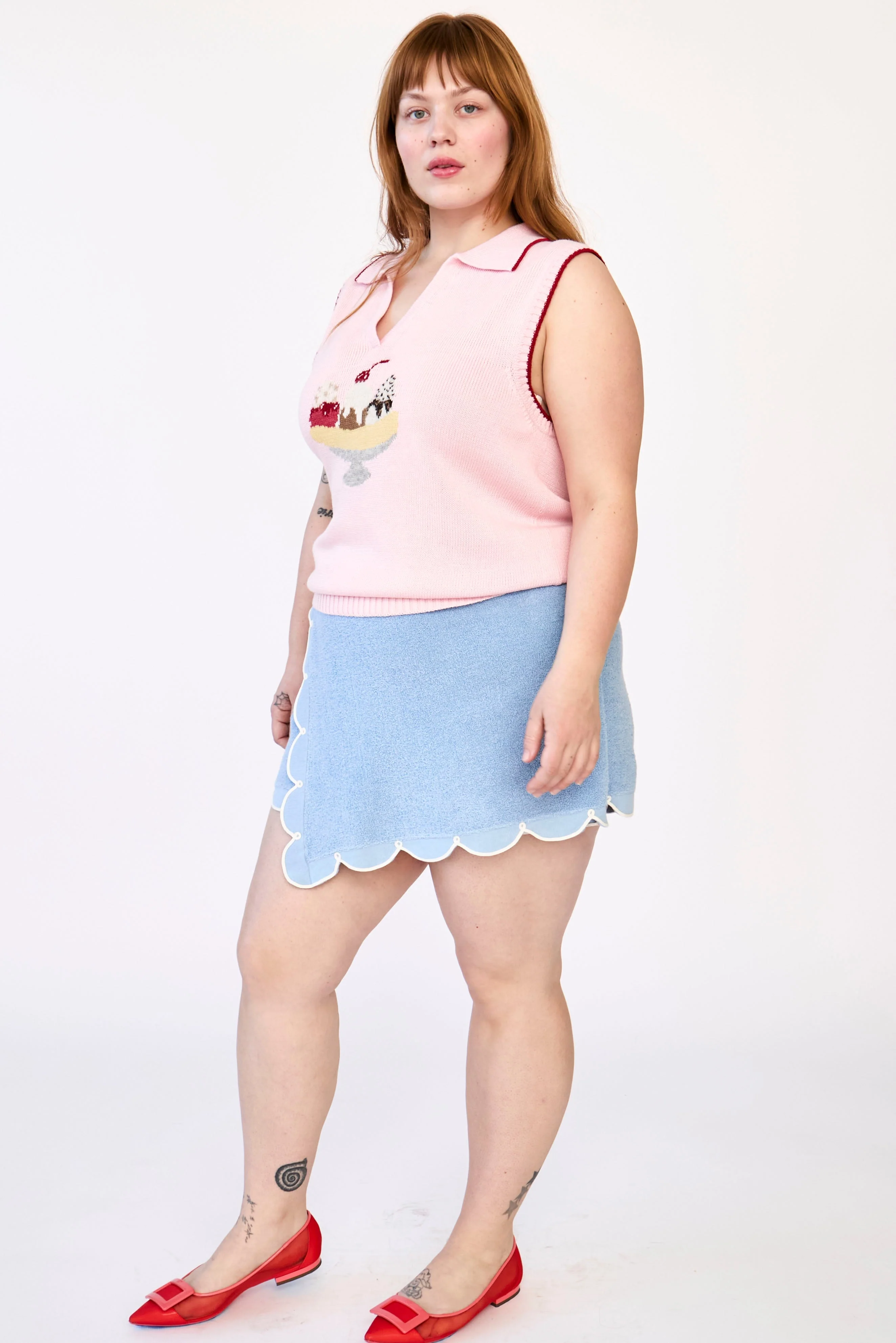 Split Sleeveless Polo - Image 2