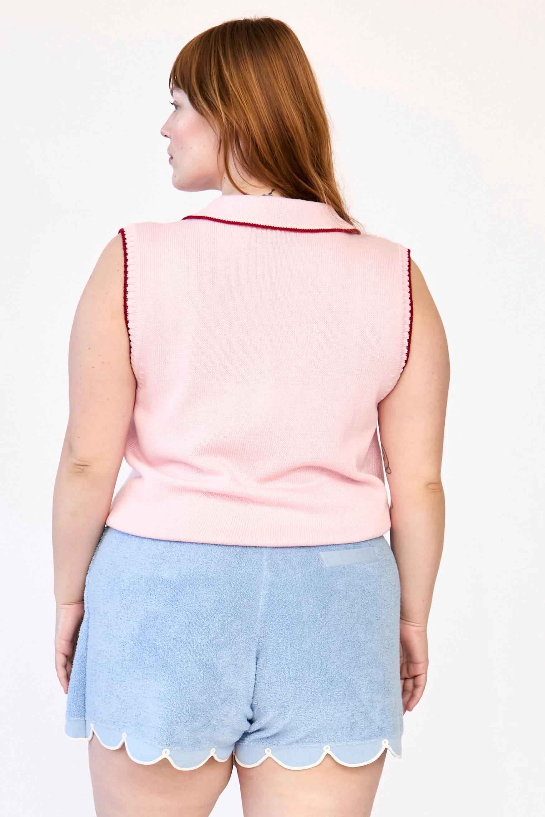 Split Sleeveless Polo - Image 4