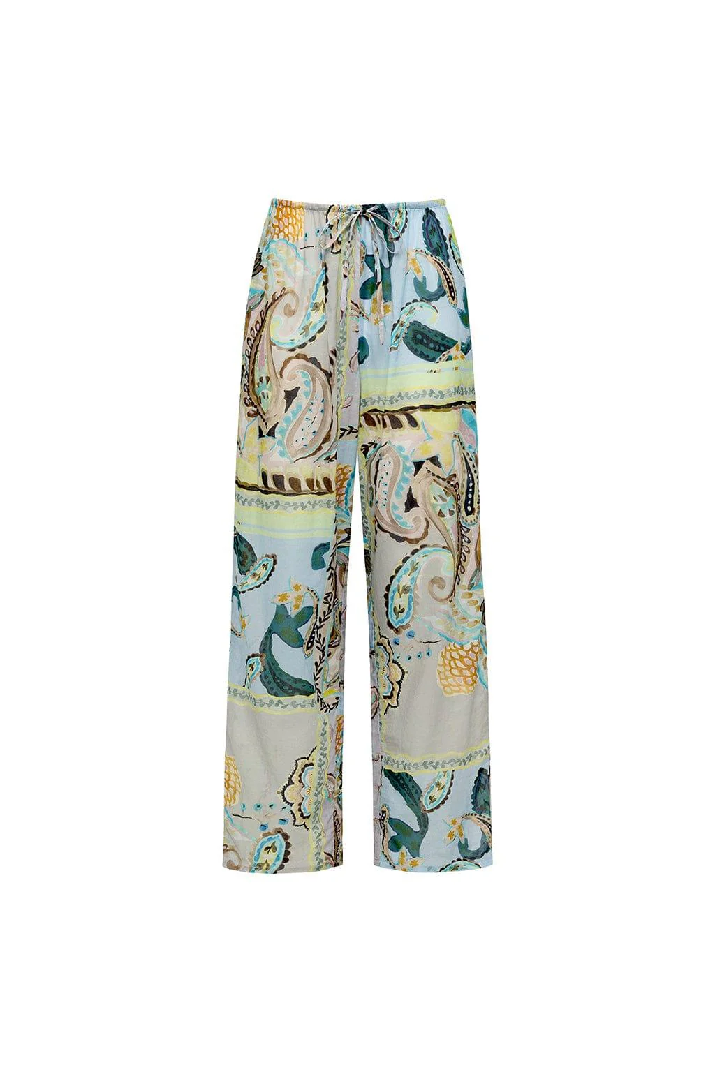St. Barths Floral Drawstring Wide-Leg Pant - Image 2