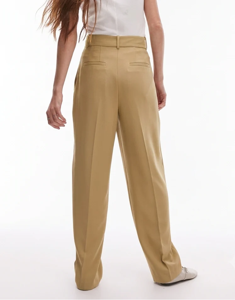 Tailored Tapered Trouser - Beige - Image 2