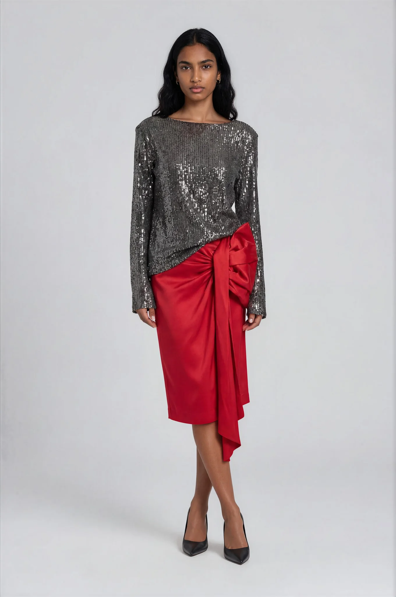 Sonny Sequin Top - Grey - Image 2