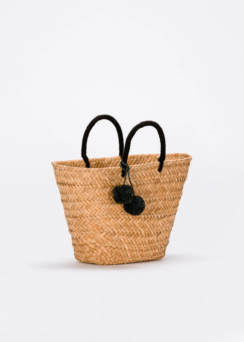 St Tropez Pom Pom Straw Tote - Image 3