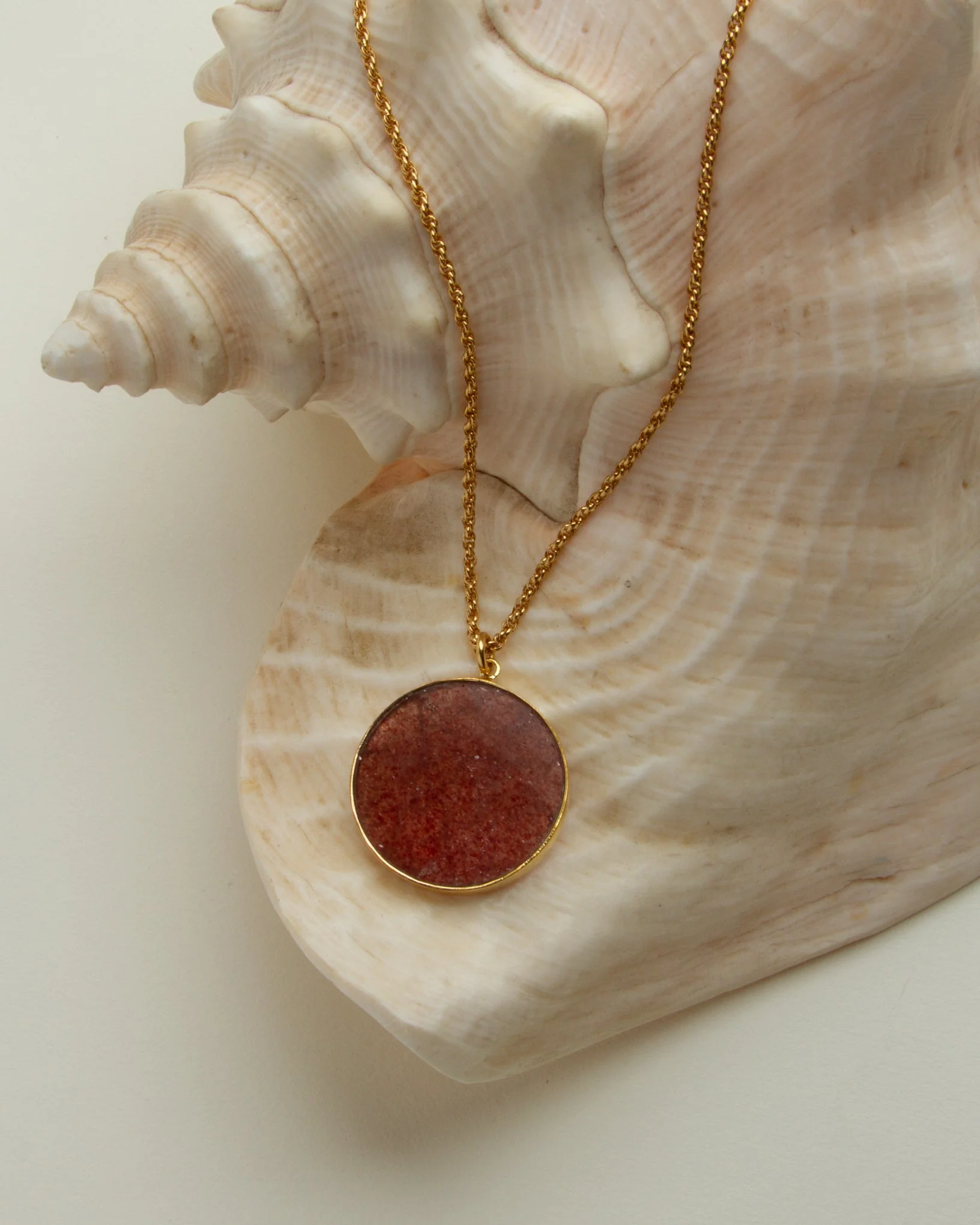 Strawberry Moon Medallion Necklace - Image 4