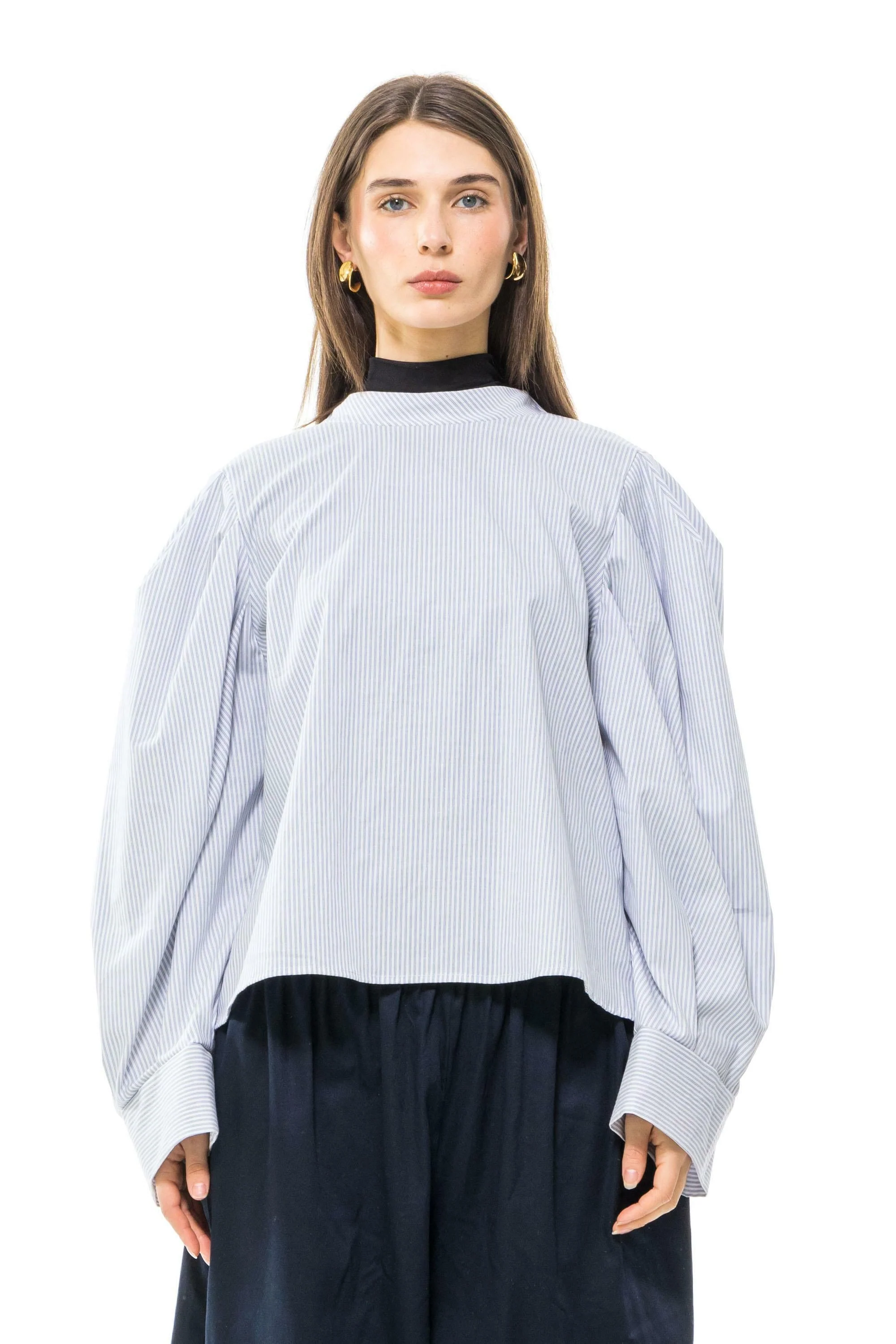 Thatcher Top - White Navy