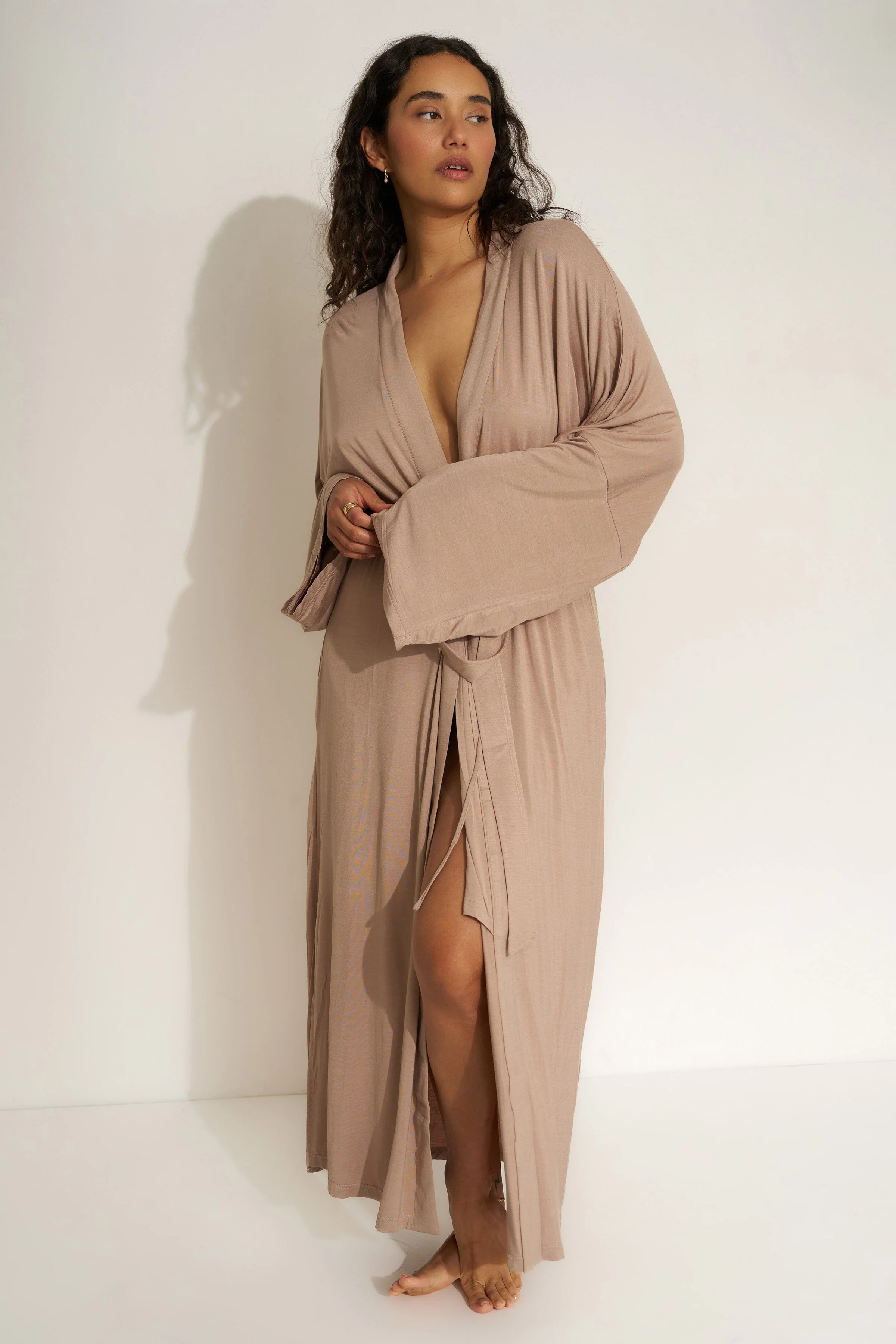 The Jersey Long Robe - Stone - Image 5