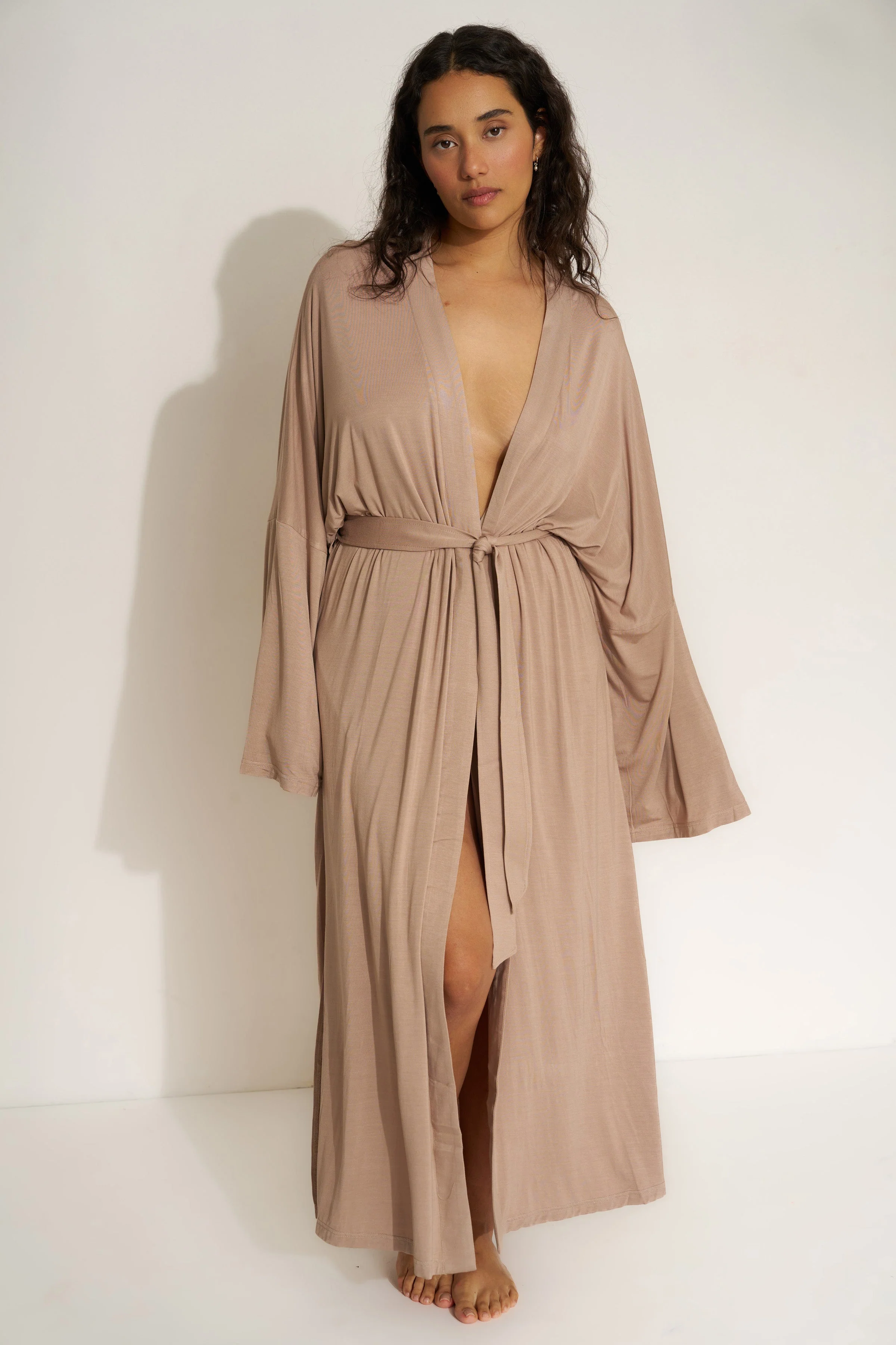 The Jersey Long Robe - Stone - Image 6