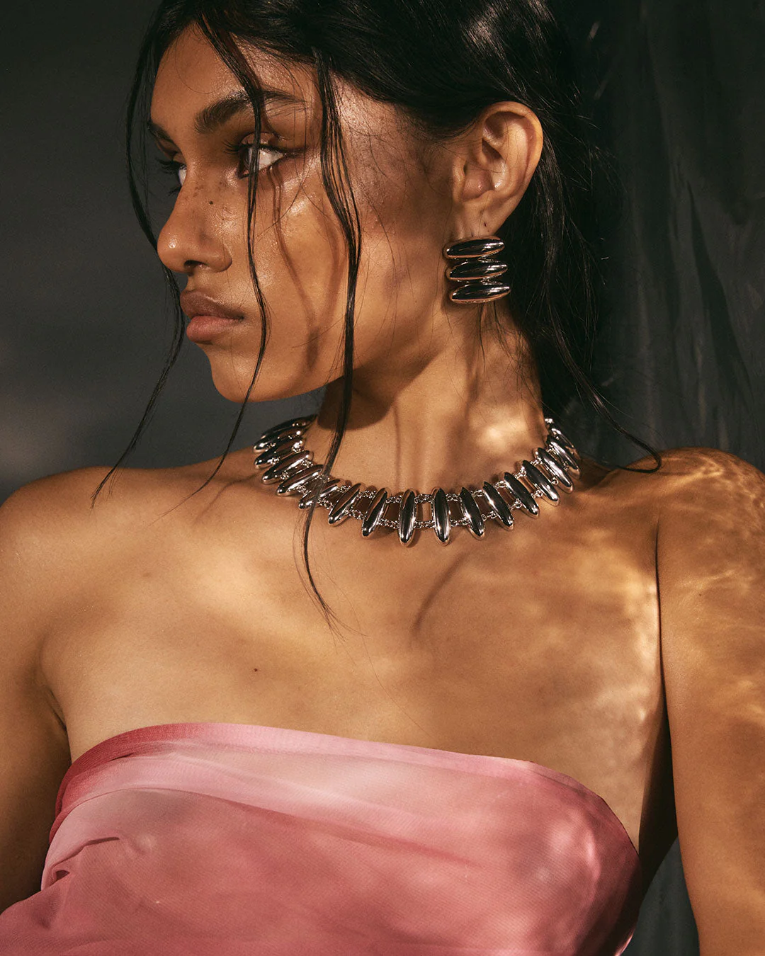 The Milan Bead Stud Necklace - Image 4
