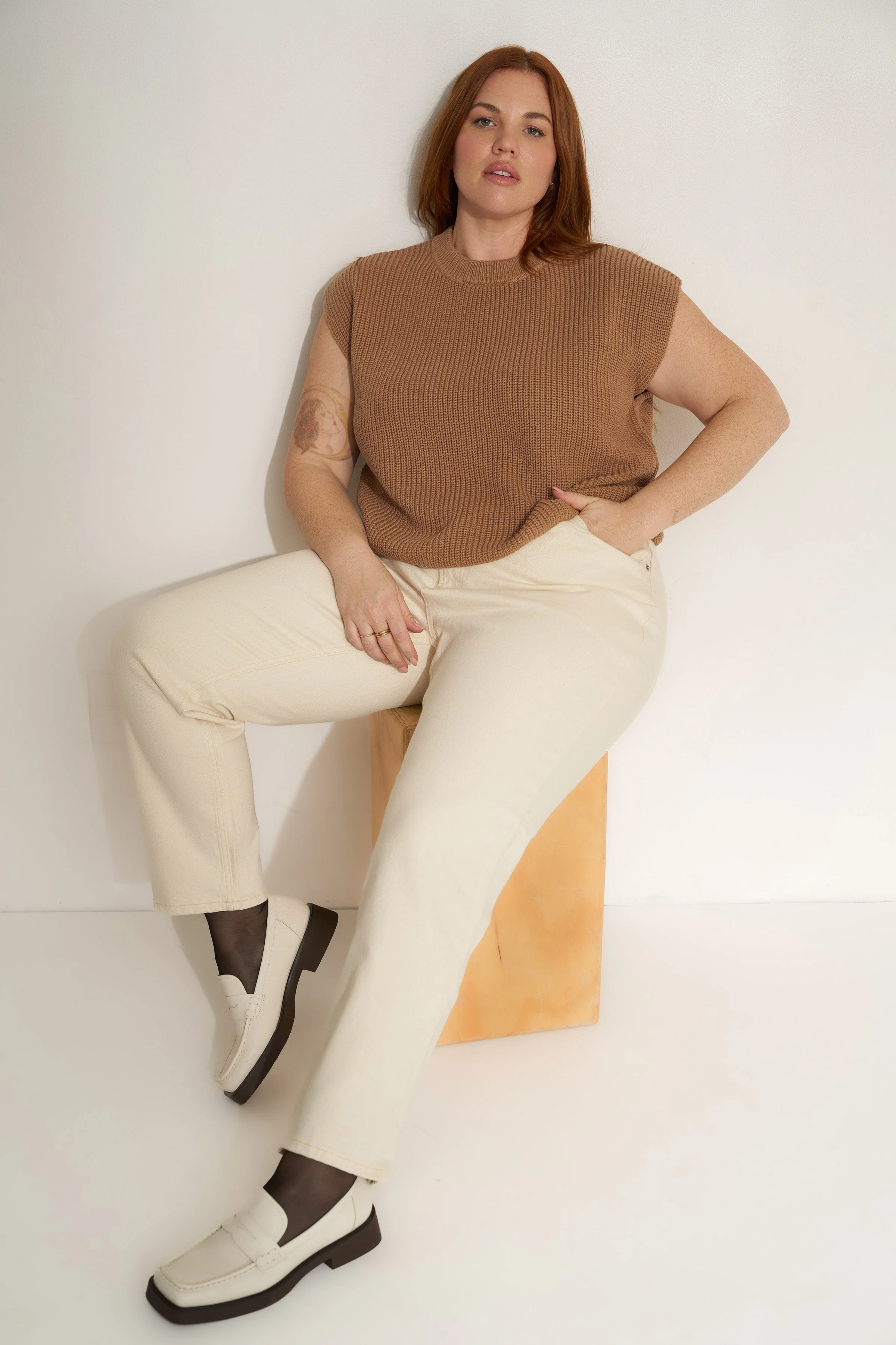 The Muscle Tee - Camel - Image 8