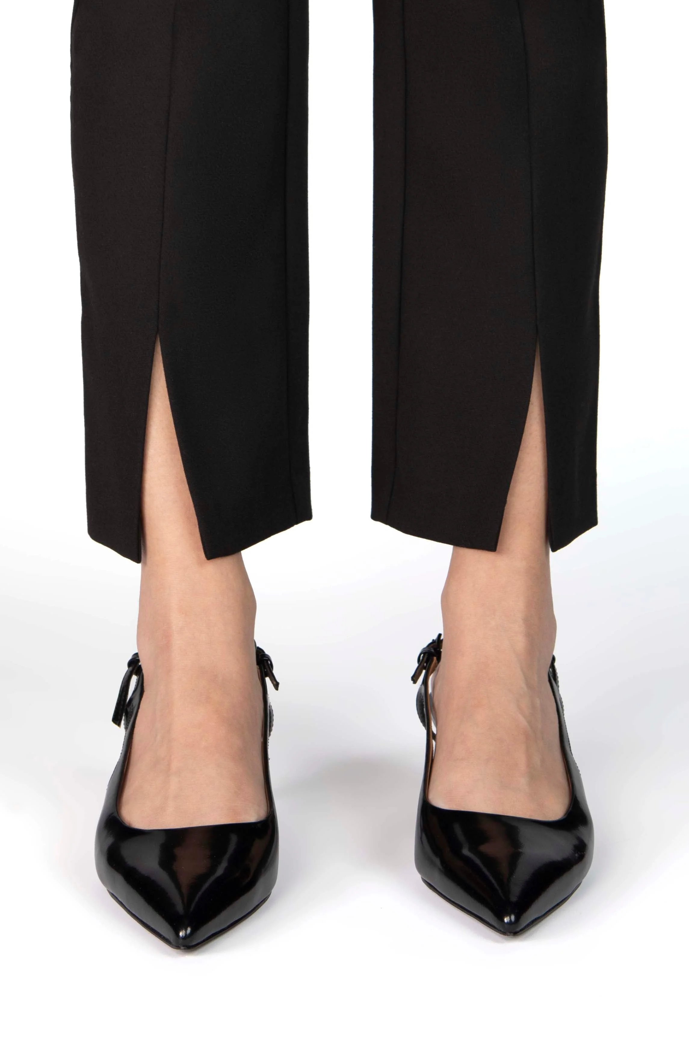 The Phillip Petite High Waisted Slit Pant - Onyx - Image 5