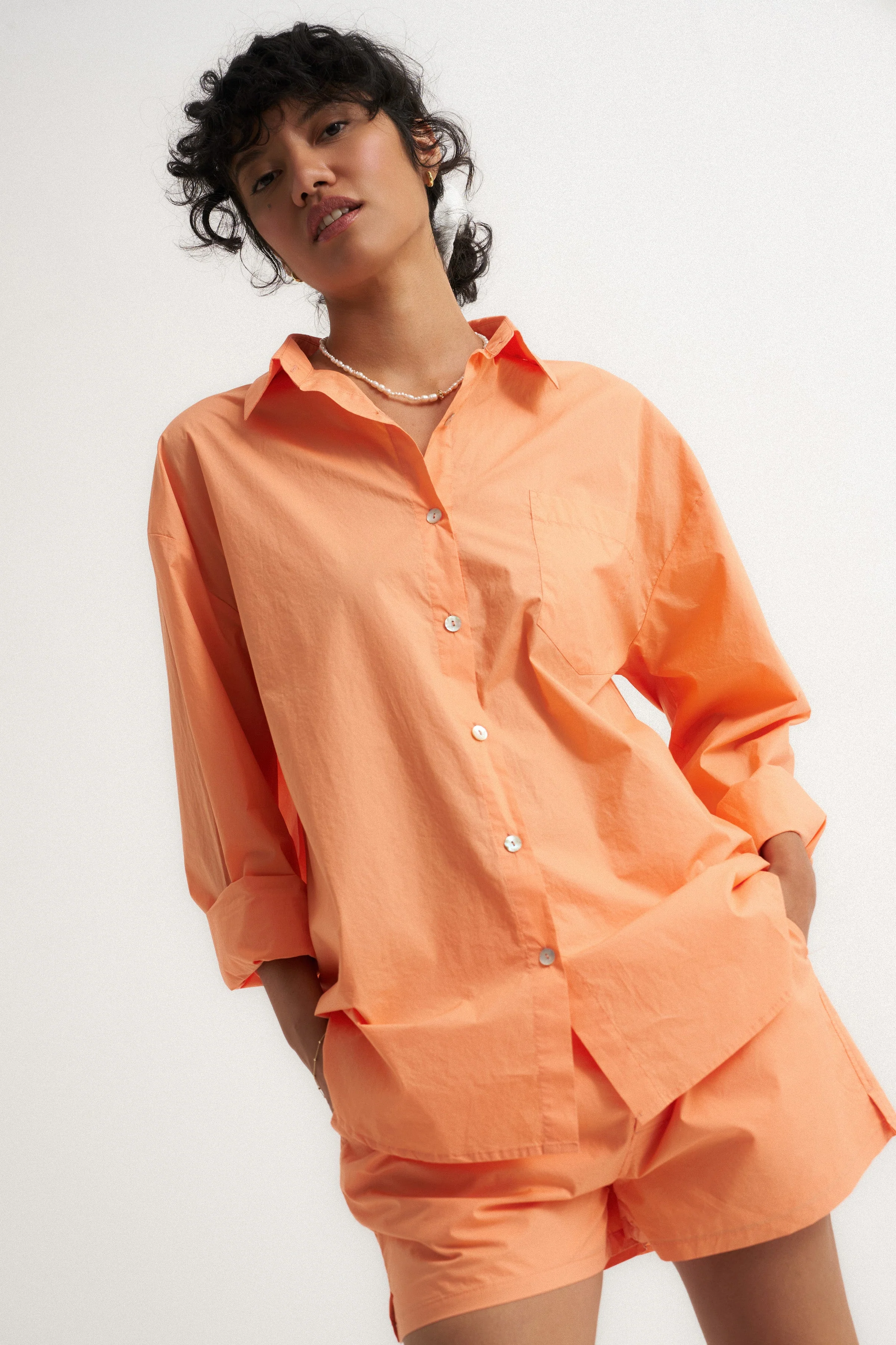 The Poplin Boxer Short - Peach - Image 2