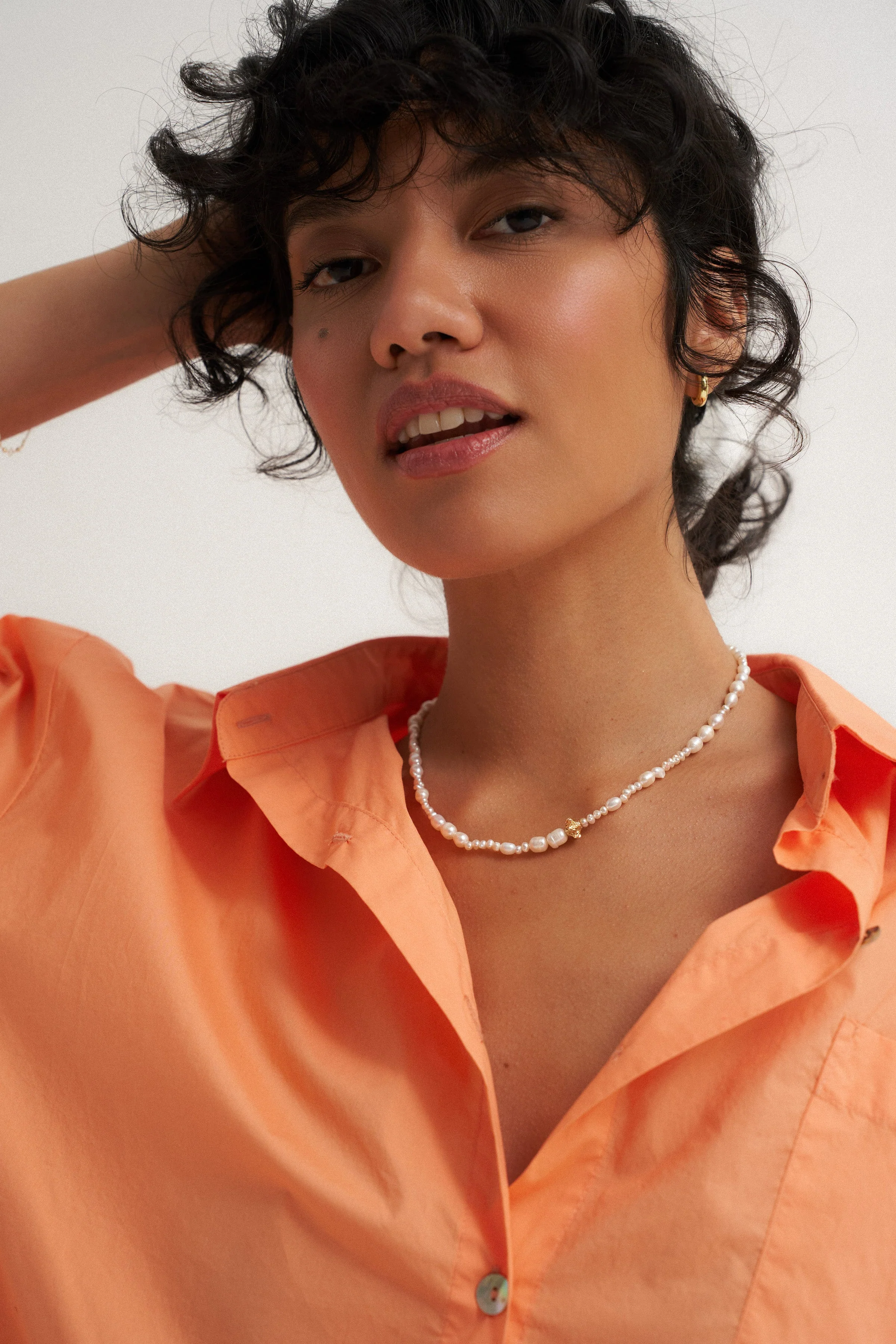 The Poplin Button Down - Peach - Image 3