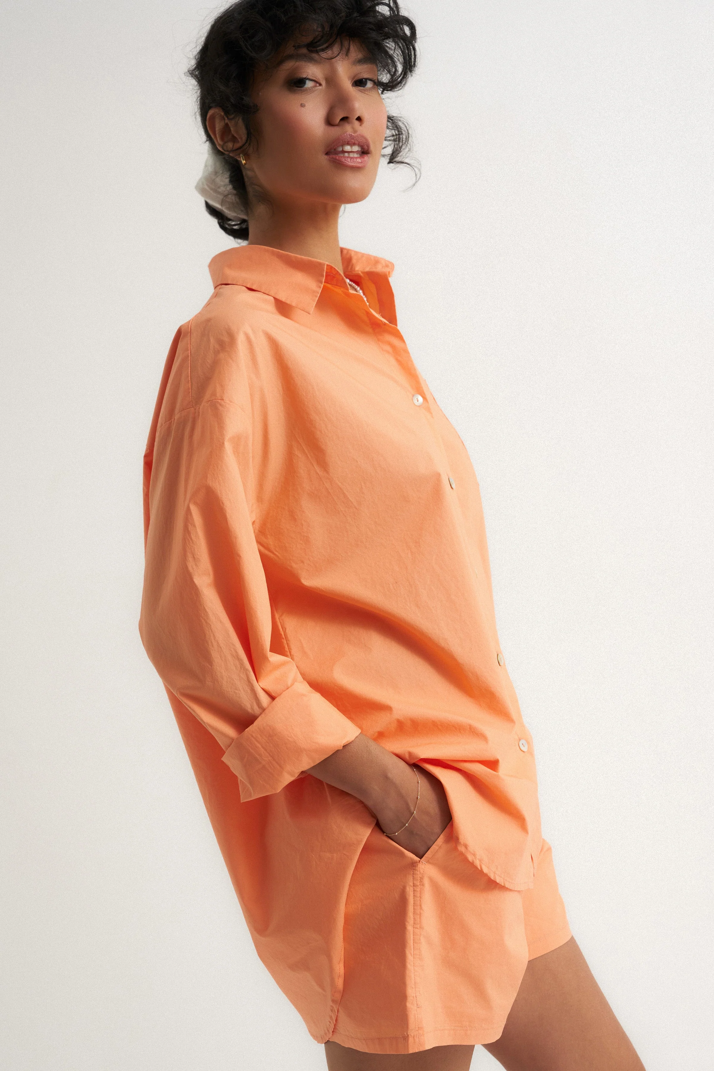The Poplin Button Down - Peach - Image 4