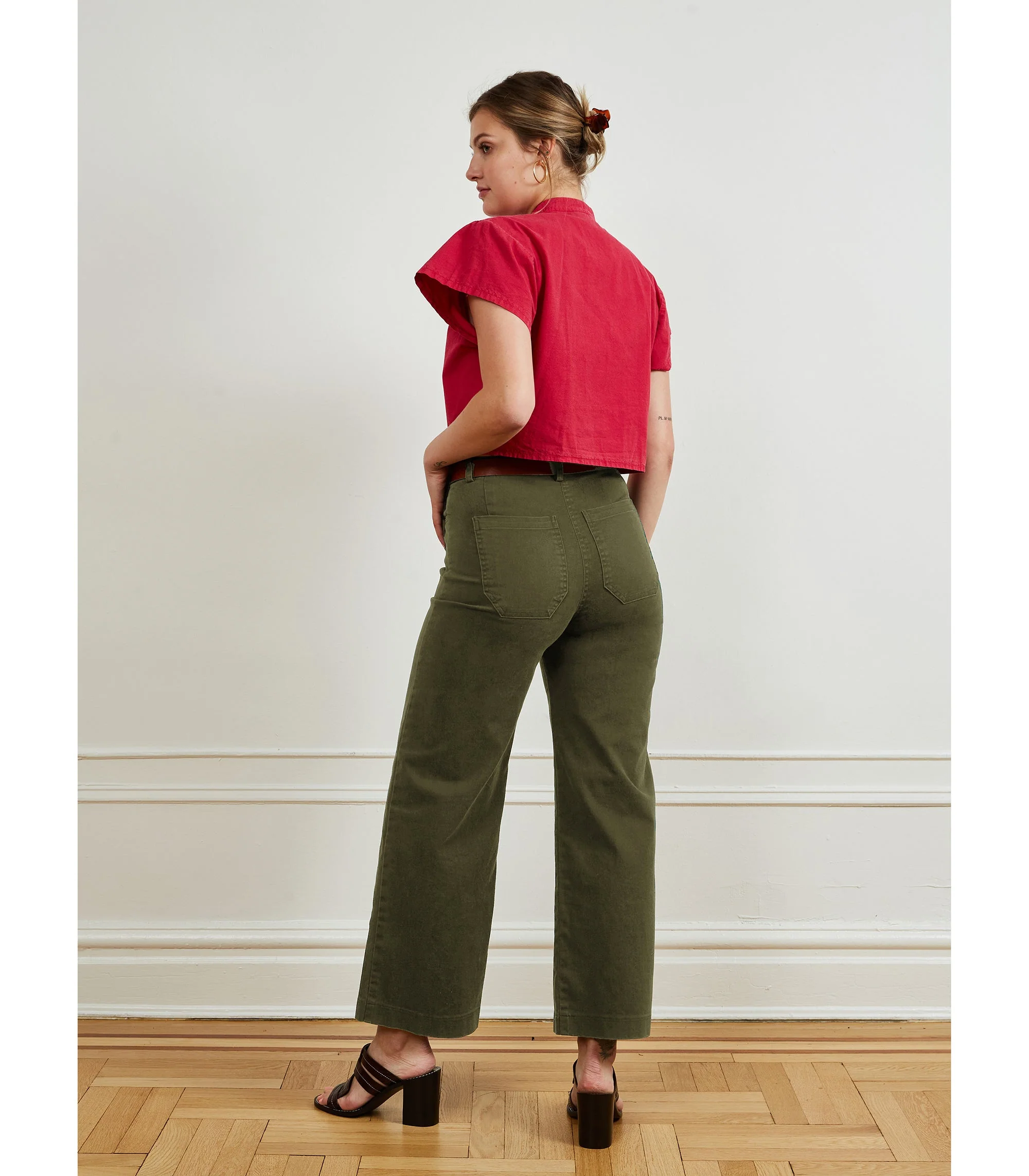 Toni Wide Ankle Pants - Pine - Image 2
