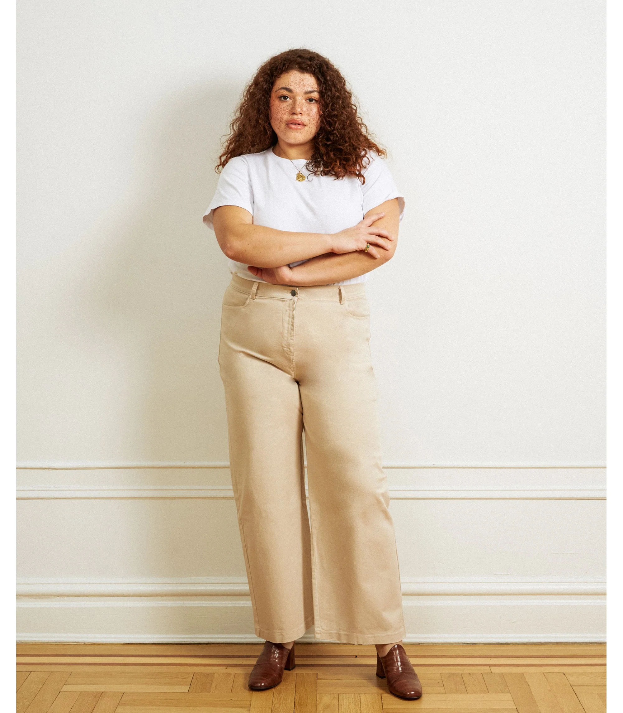 Toni Wide Ankle Pants - Sand - Image 2
