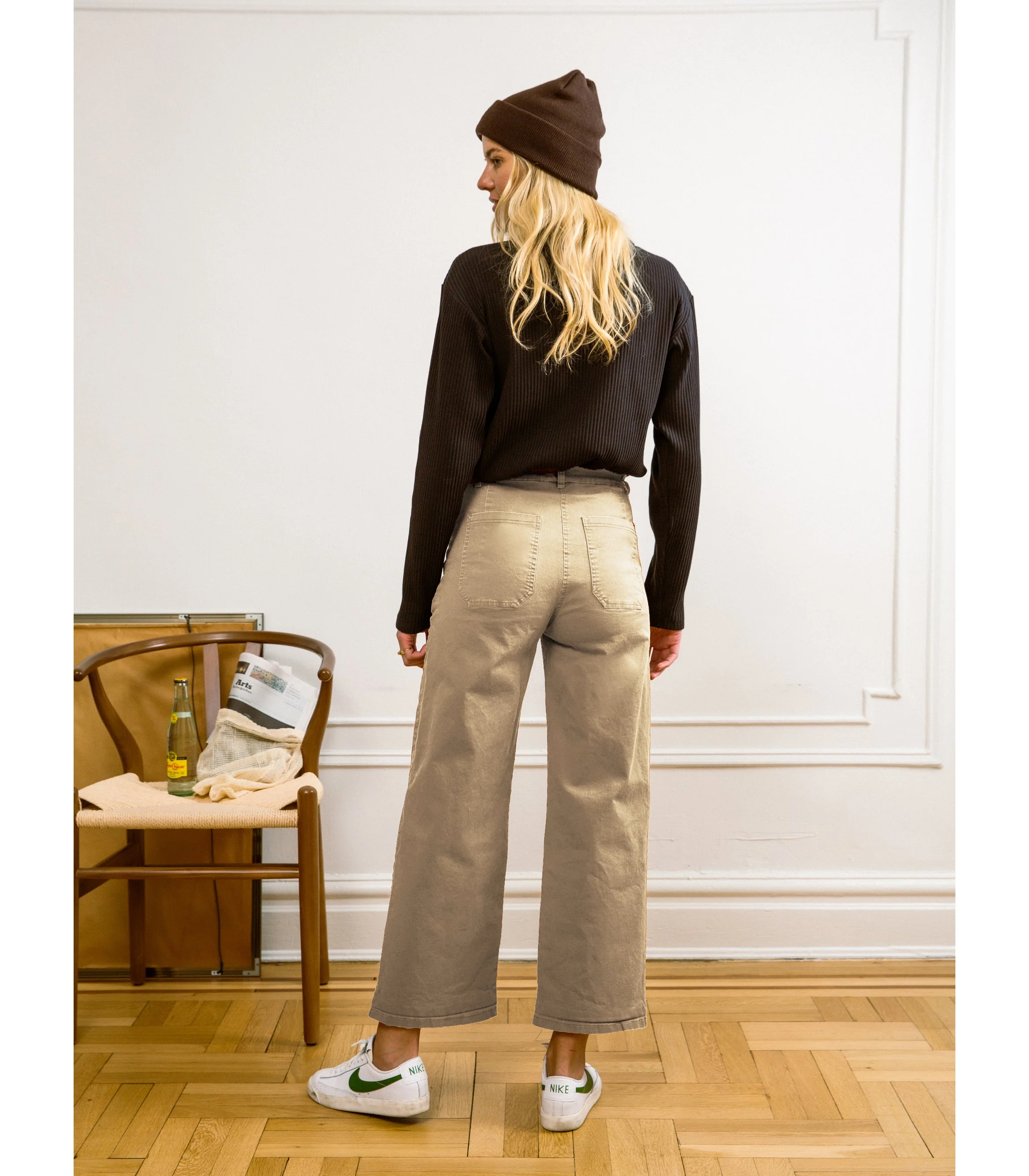 Toni Wide Ankle Pants - Sand - Image 6