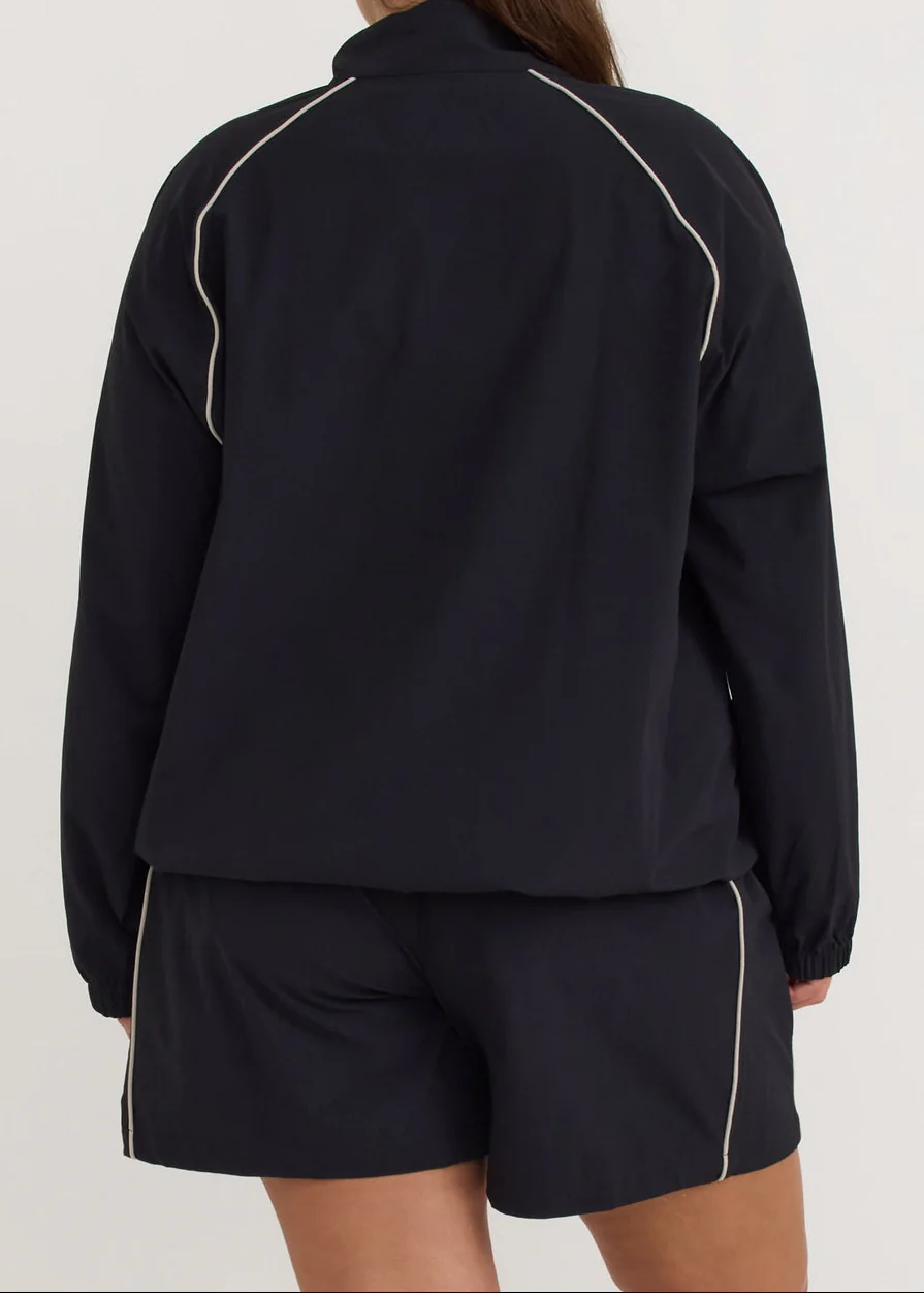 Track Half Zip Jacket - Black - Image 2