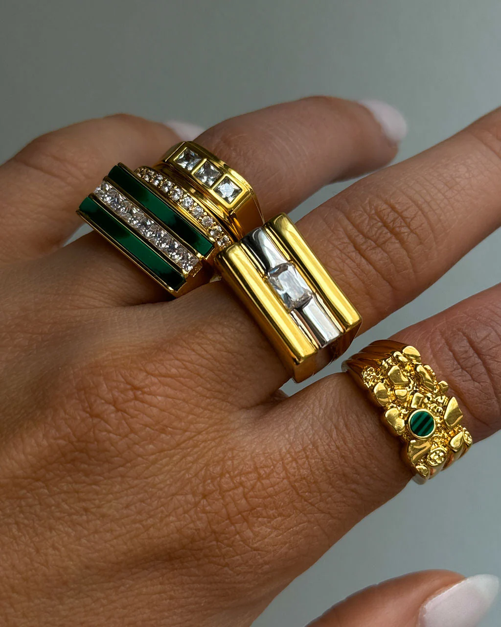 Tricolore Ring- Clear - Image 4