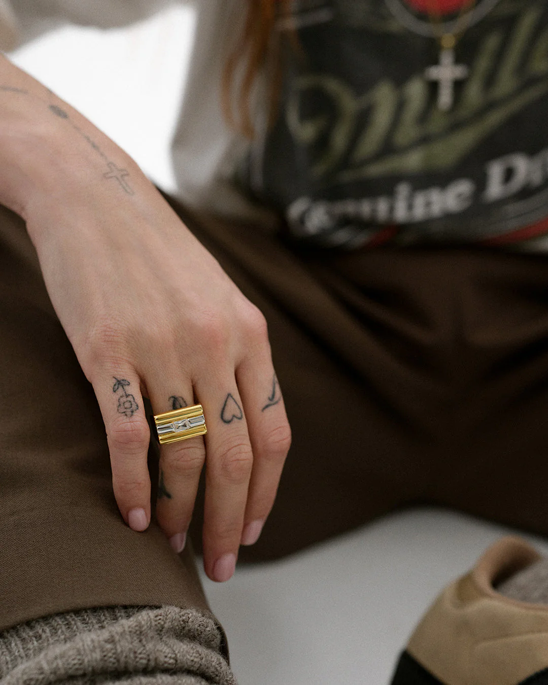 Tricolore Ring- Clear - Image 5