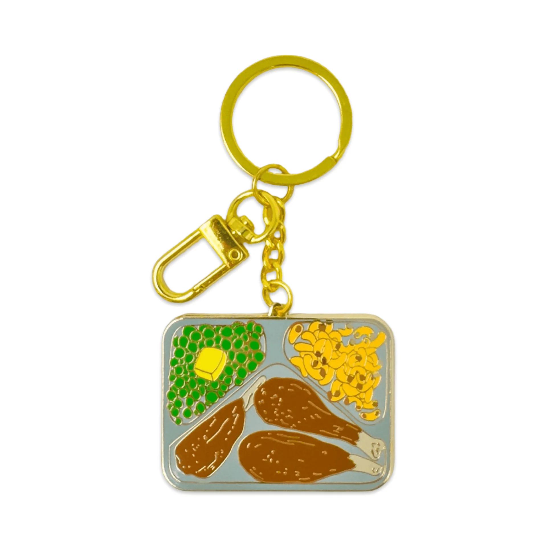 TV Dinner Enamel Bag Charm & Keychain - Image 3