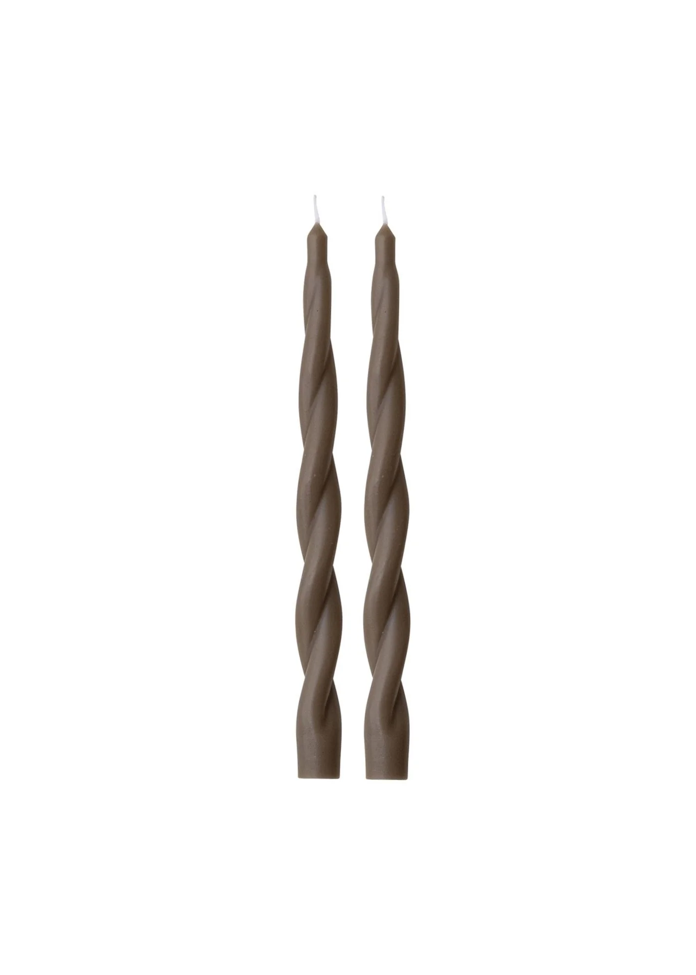 Twisted Taper Candles - Brown - Image 2