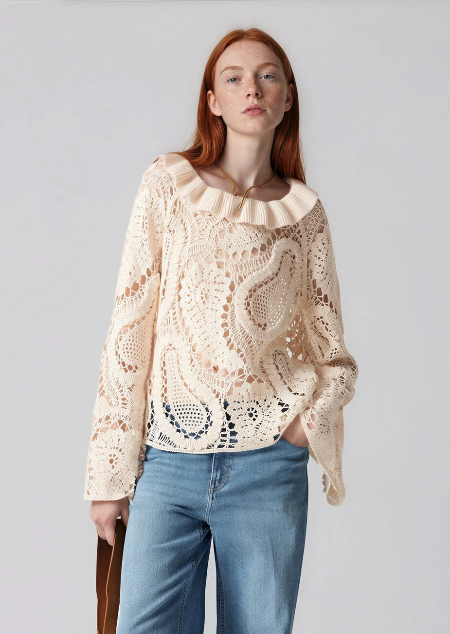 Dasha Crochet Top - Beige