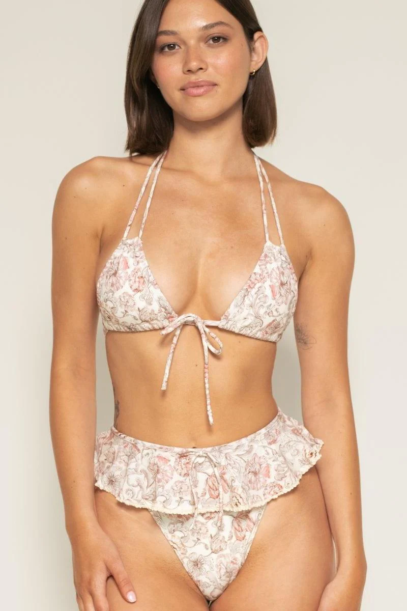 Venecia Floral Tamarindo Ruffle Bikini Bottom - Image 4