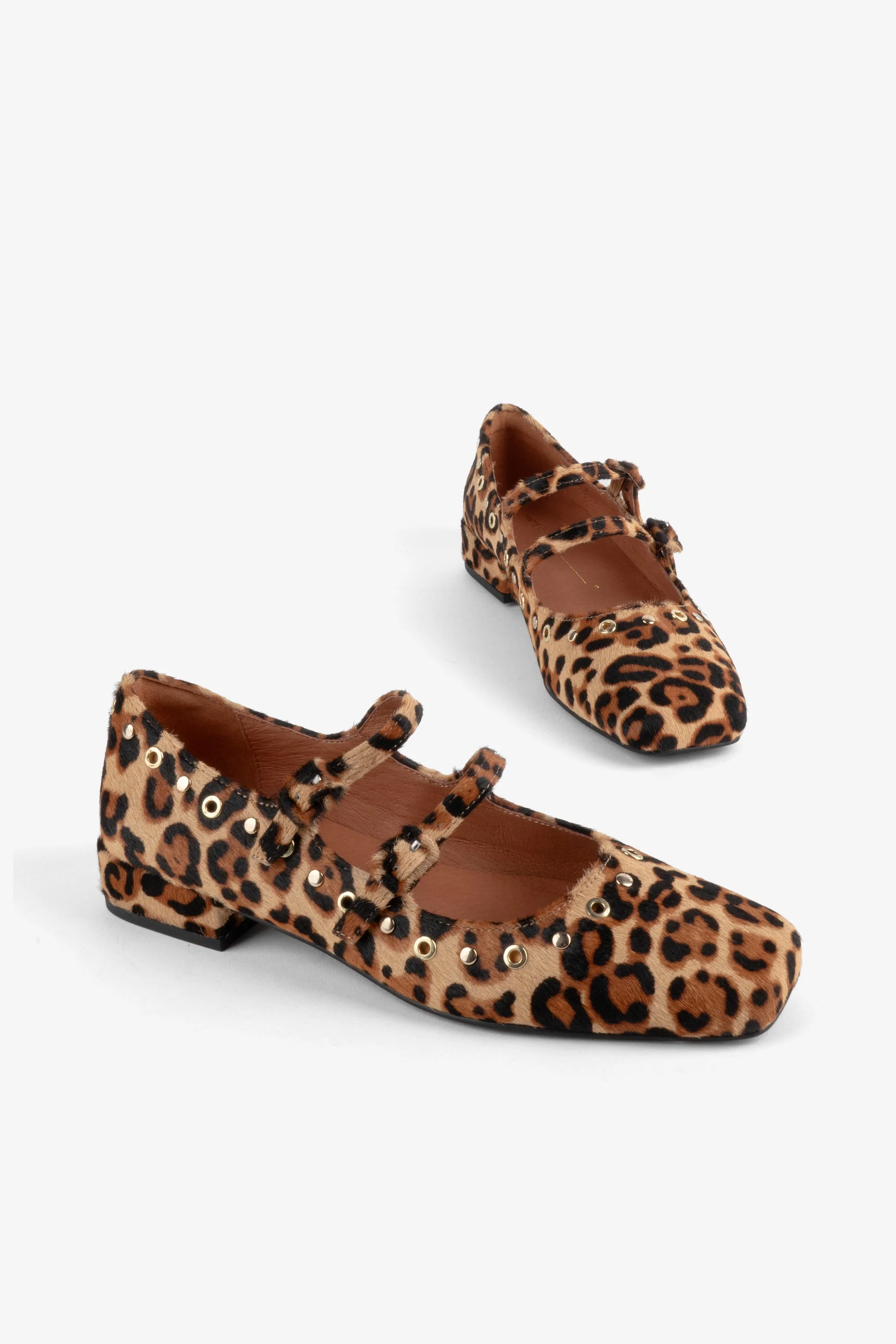 Venezuela Double Strap Cowhide Mary Jane - Leopard - Image 3