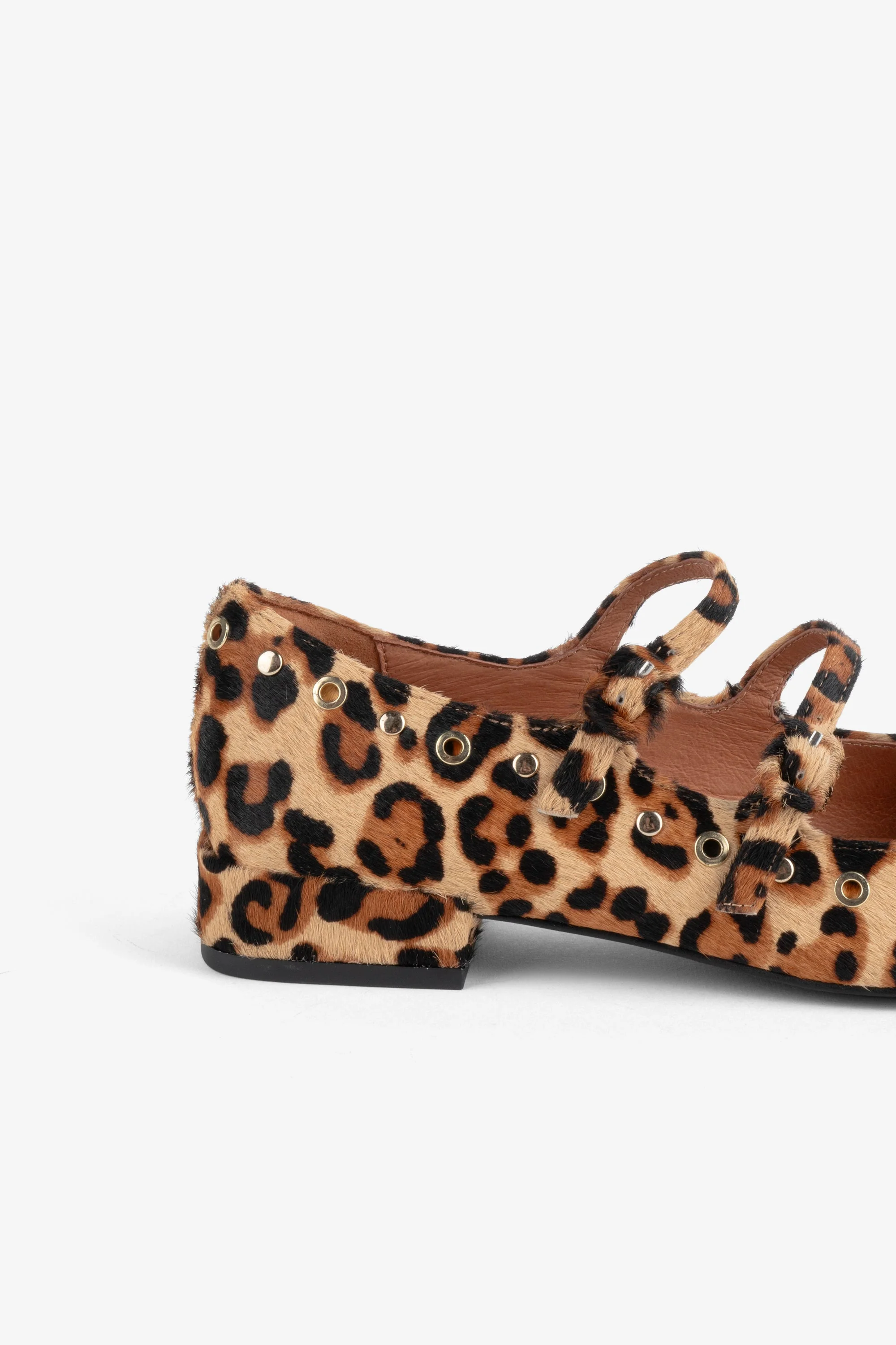 Venezuela Double Strap Cowhide Mary Jane - Leopard - Image 4