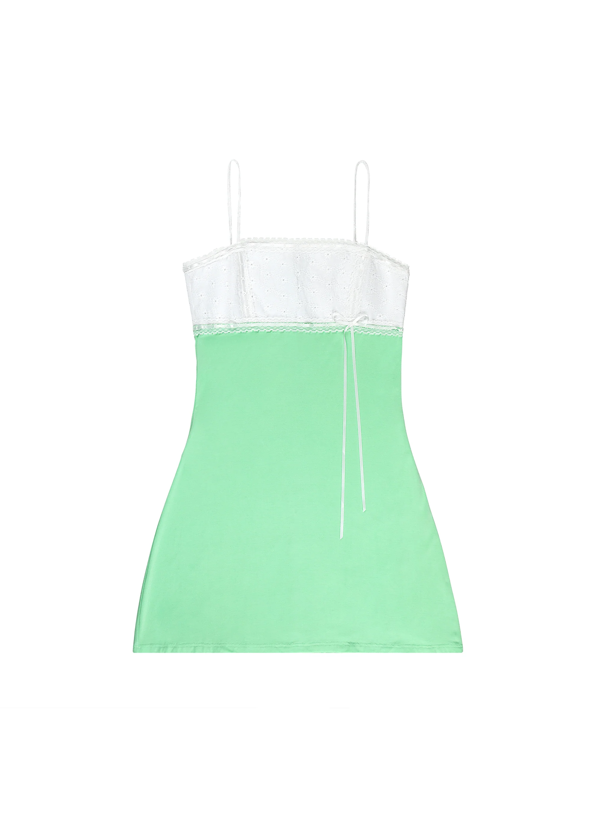 Victoria Dress - Green/White - Image 2