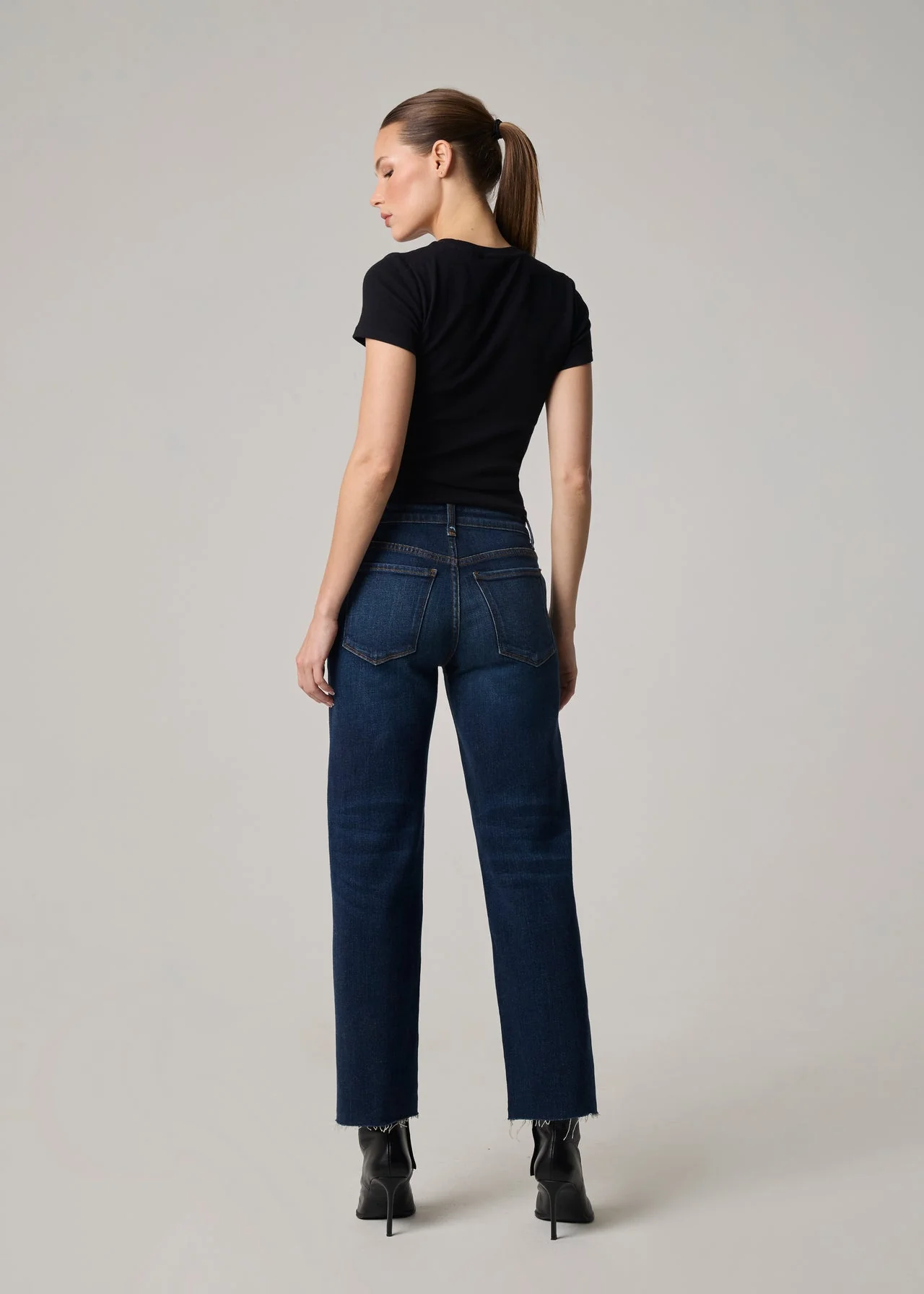 Vincent Mid Rise Wide Straight Leg - Dark Duval Wash - Image 2