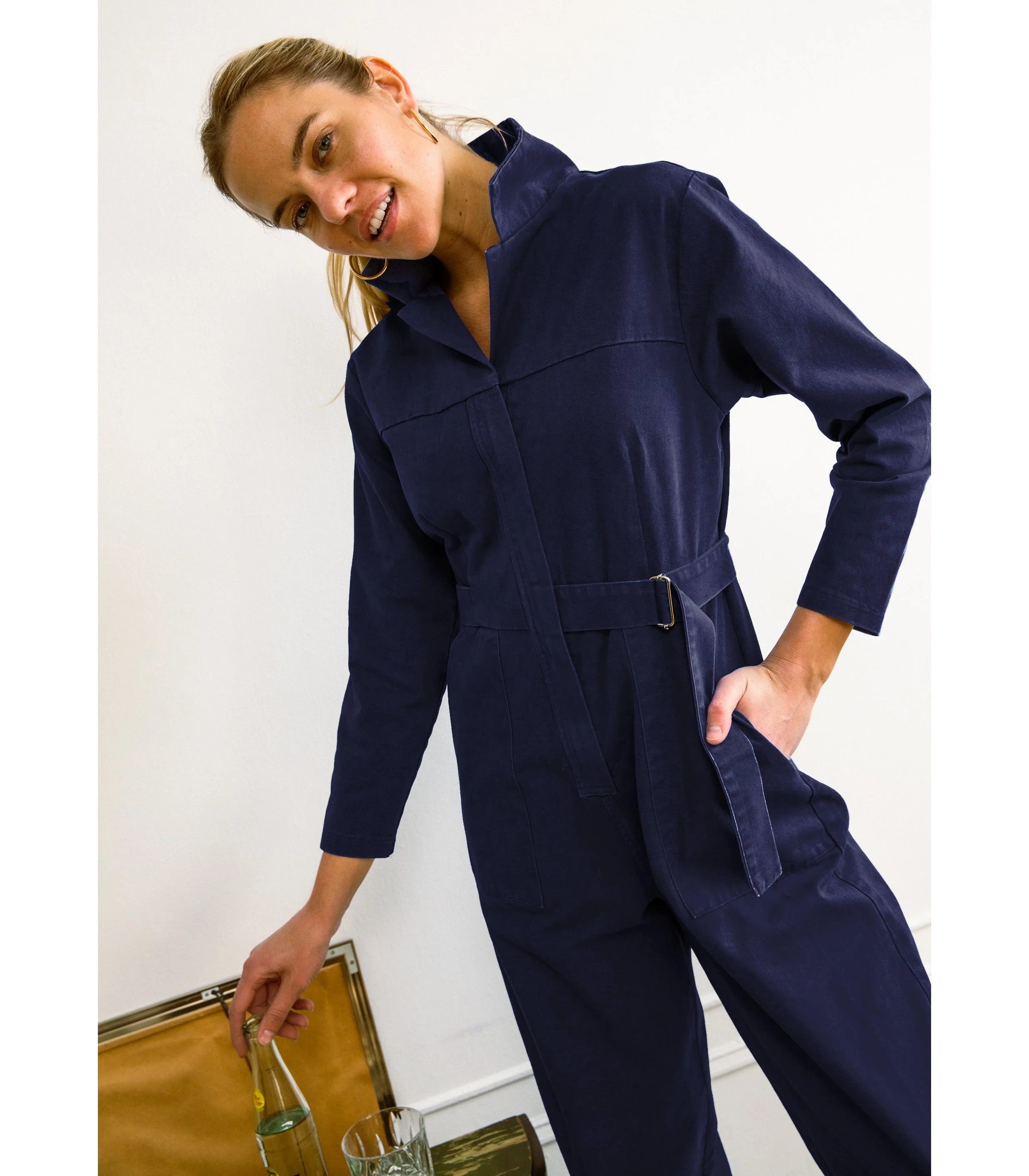 Wallis Long Sleeve Zip Jumpsuit - Twilight - Image 4