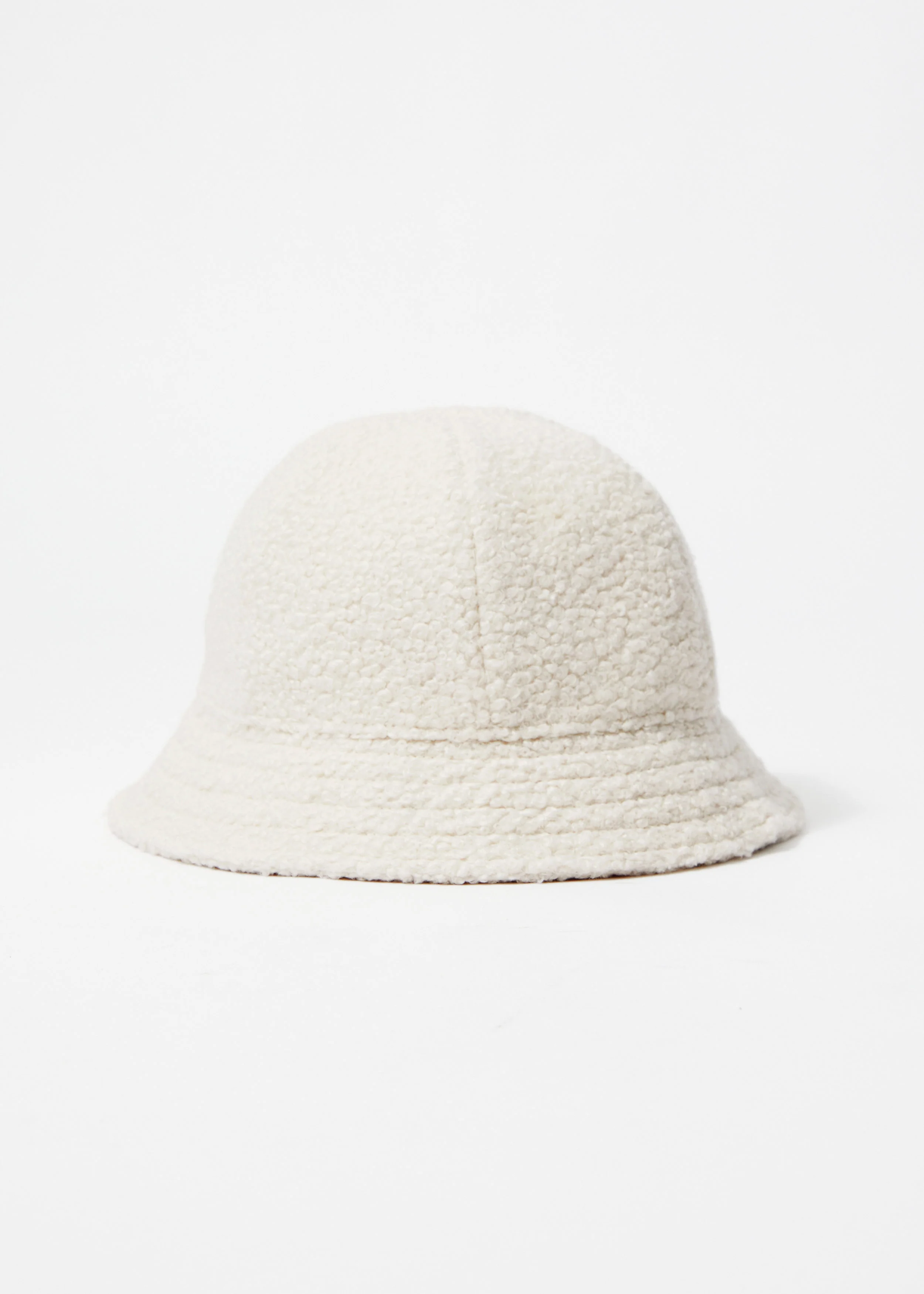 Walnut Boucle Bucket Hat - White
