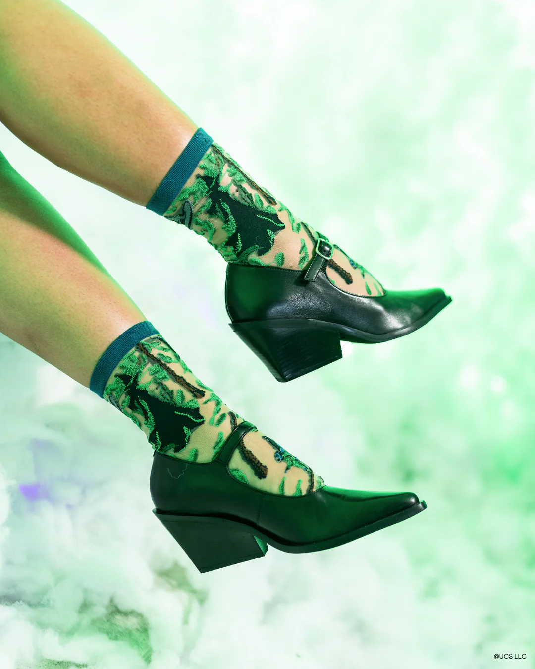 Wicked Elphaba Silhouette Sheer Crew Sock - Image 4