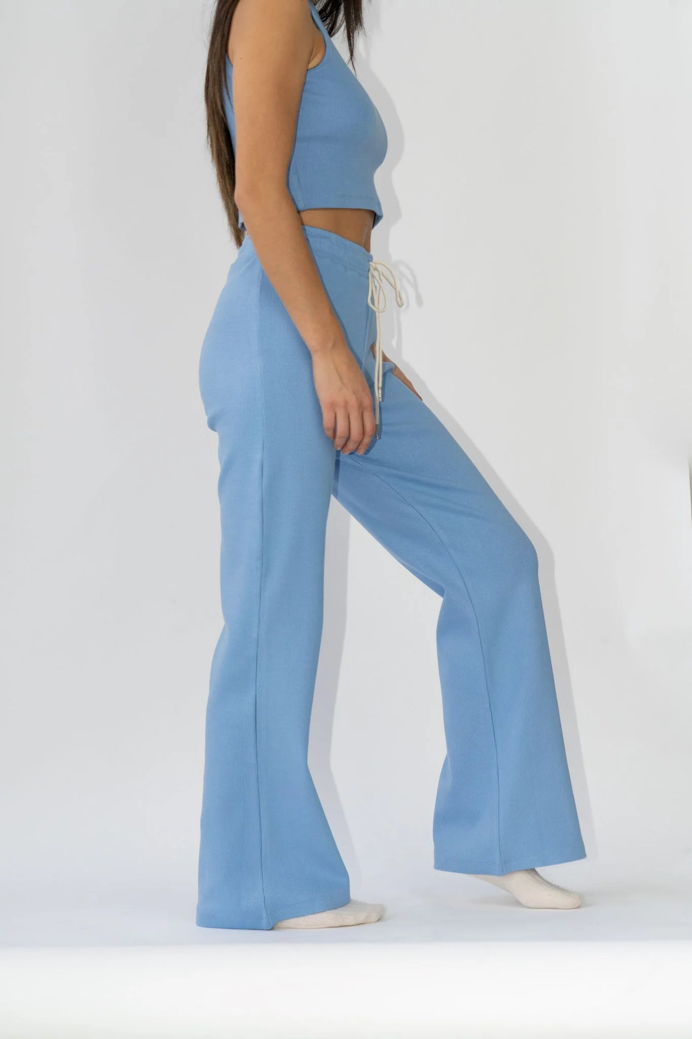 Wide Leg Lounge Pants Cornflower - Image 4