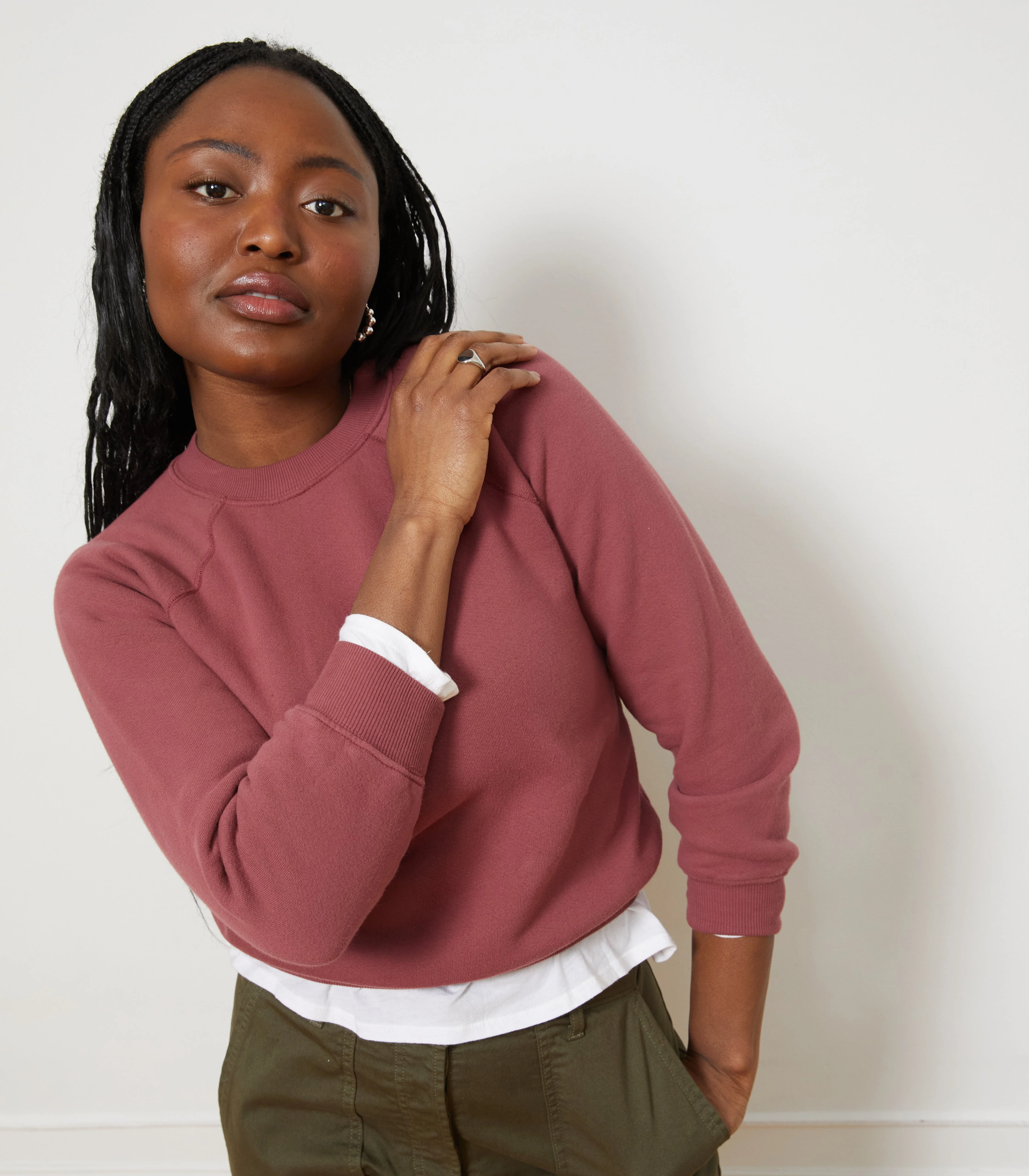 Nico Crew Neck Sweatshirt - Auburn