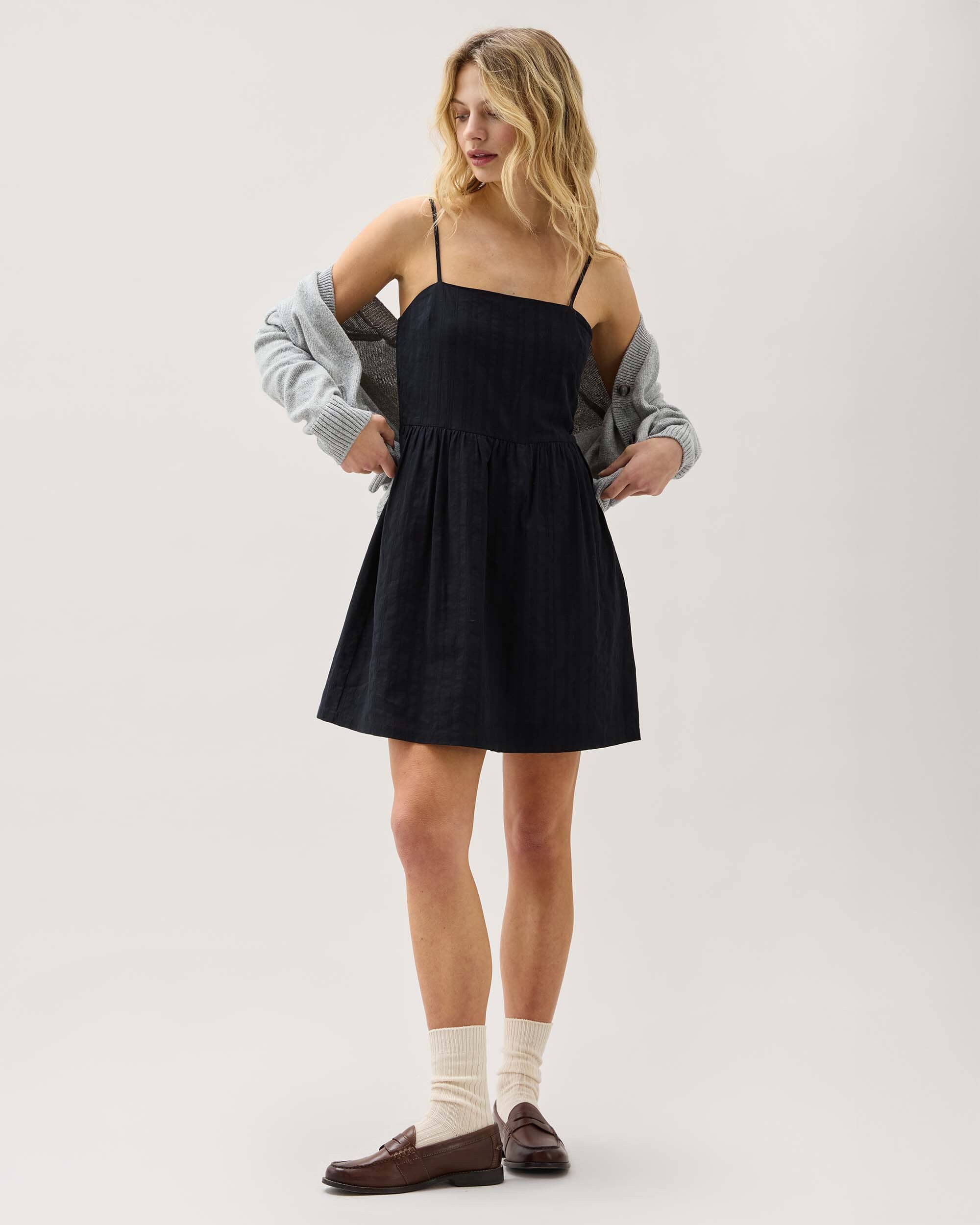 Cardiff Mini Dress - Black - Image 2