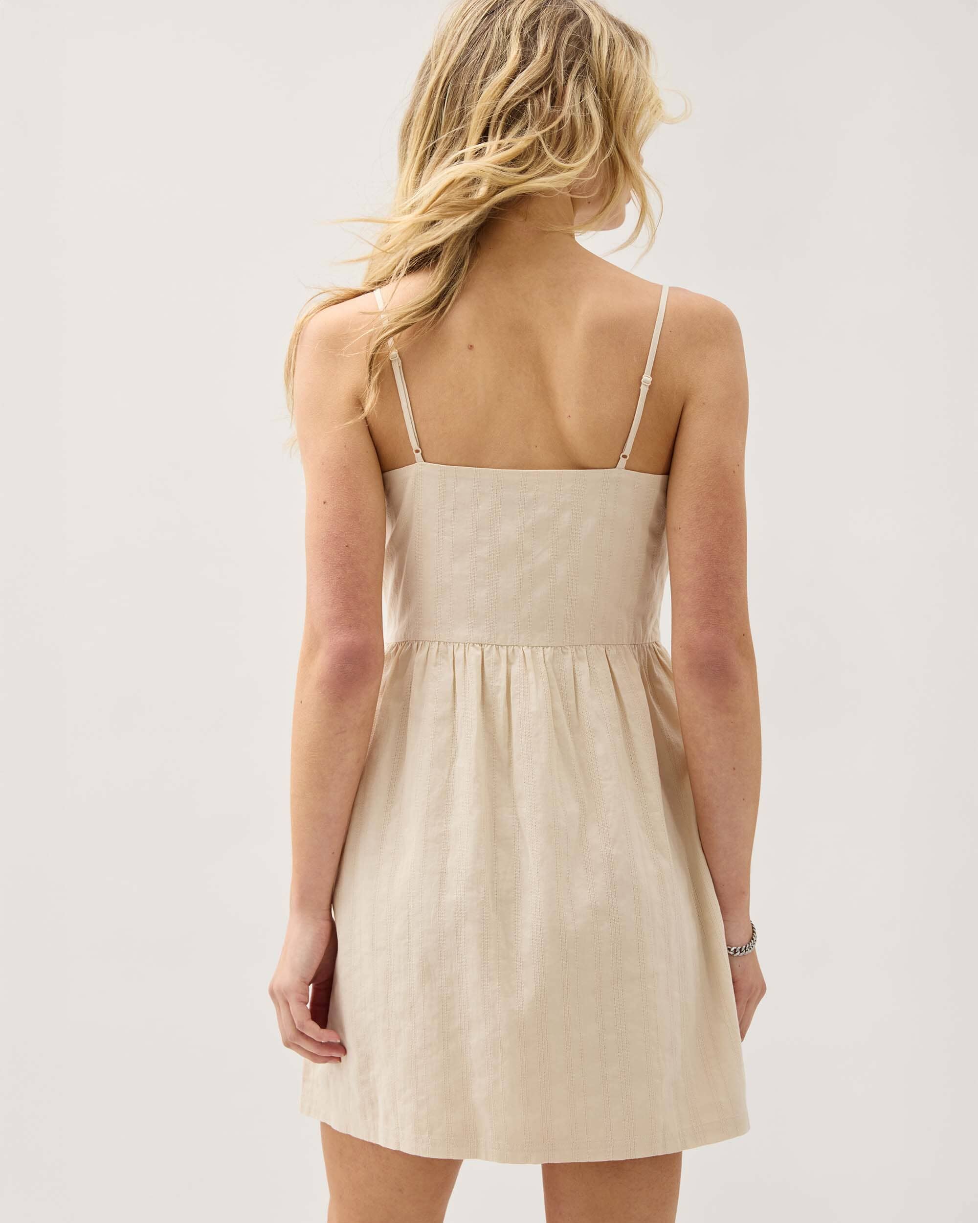 Cardiff Mini Dress - Oat Milk - Image 4