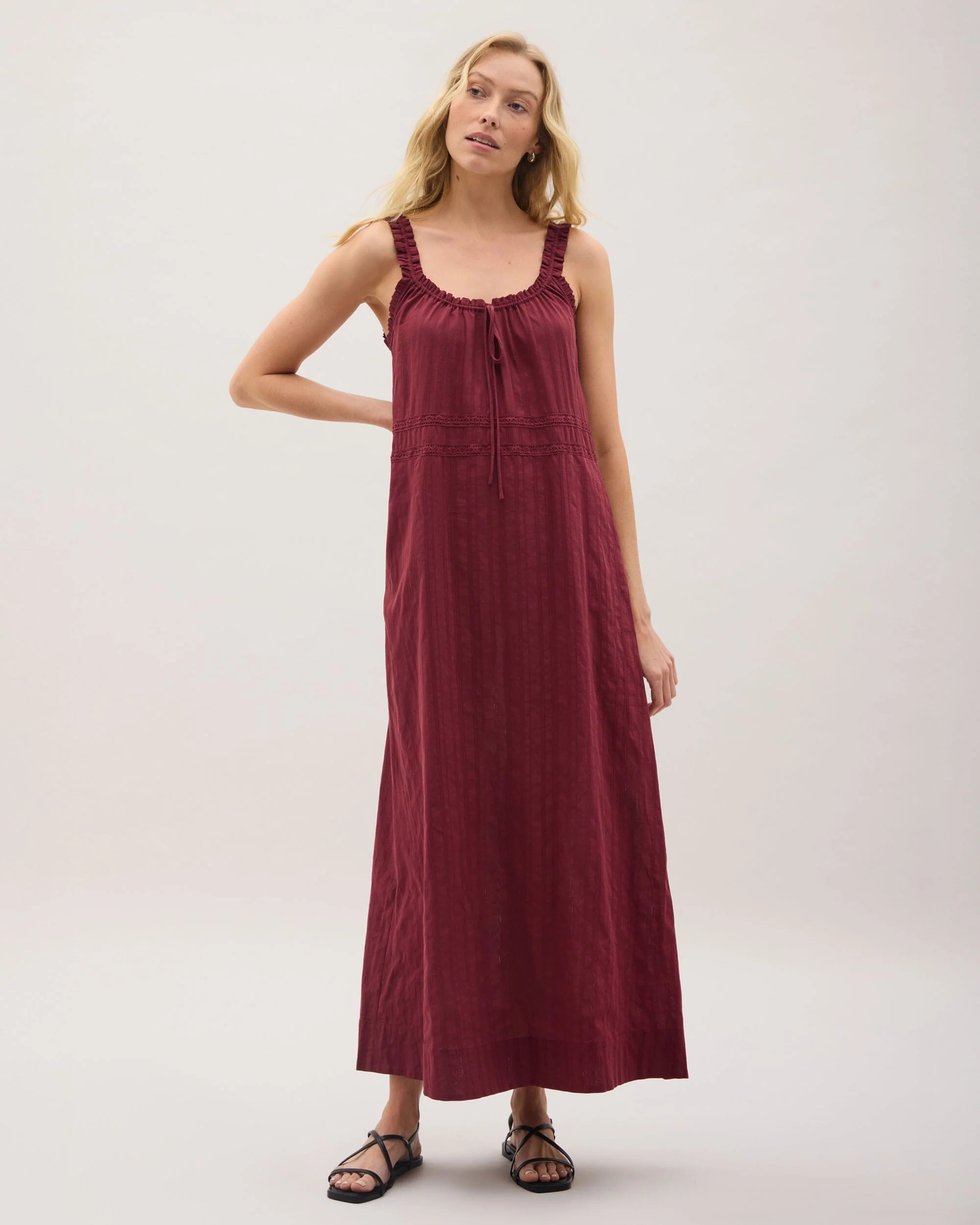 Florence Sundress - New Maroon