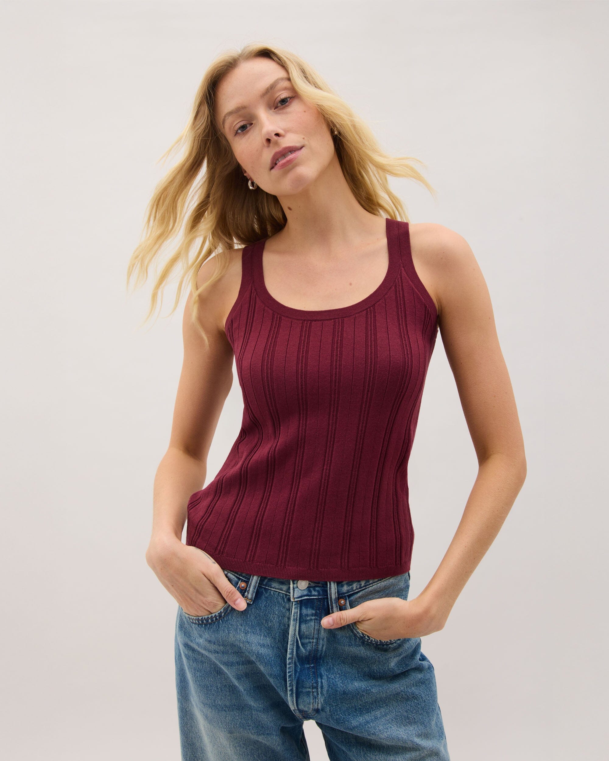 Monica Tank - Burgundy