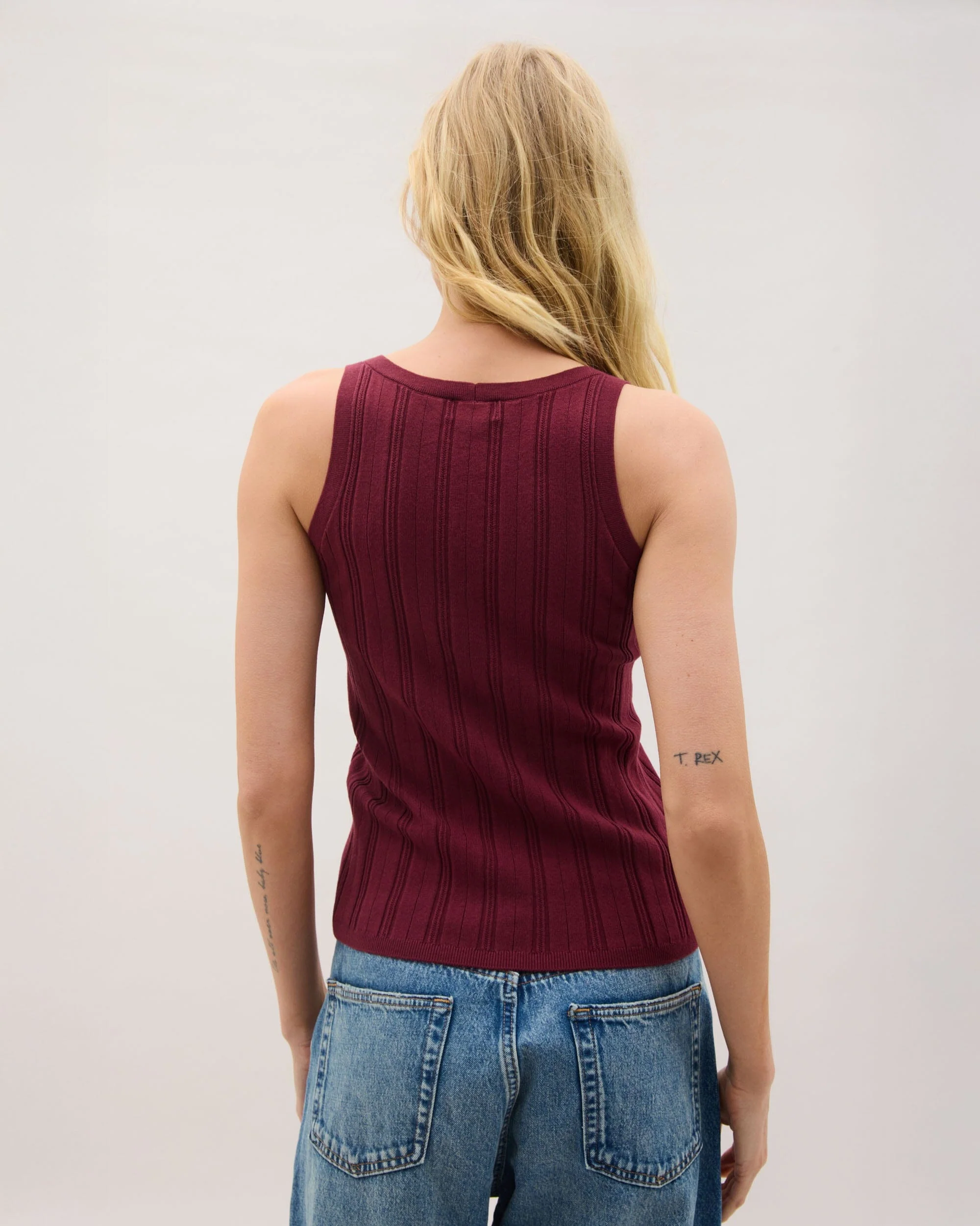 Monica Tank - Burgundy - Image 4